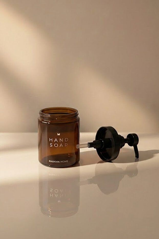 Amber Glass 250 ml Hand Soap Dispenser