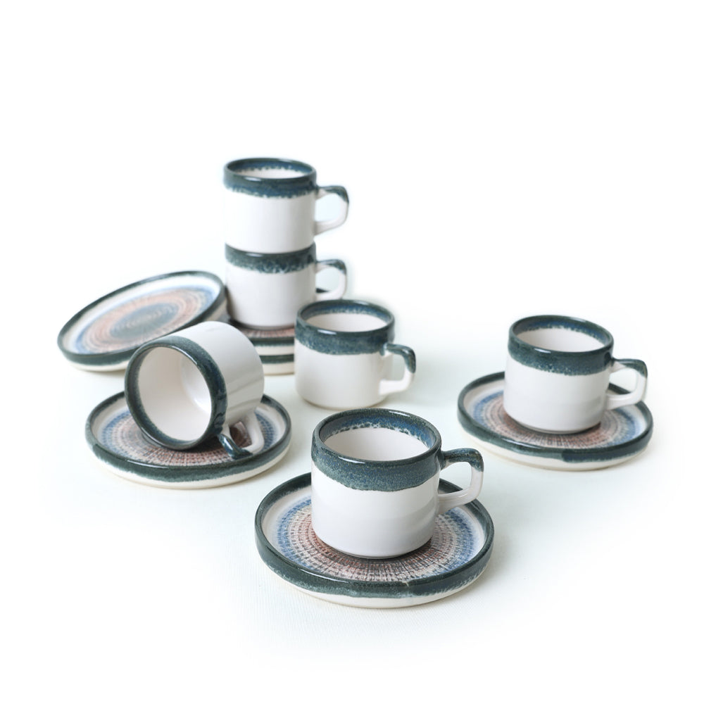 Hydra Stackable Tea Set 12 Pieces for 6 People