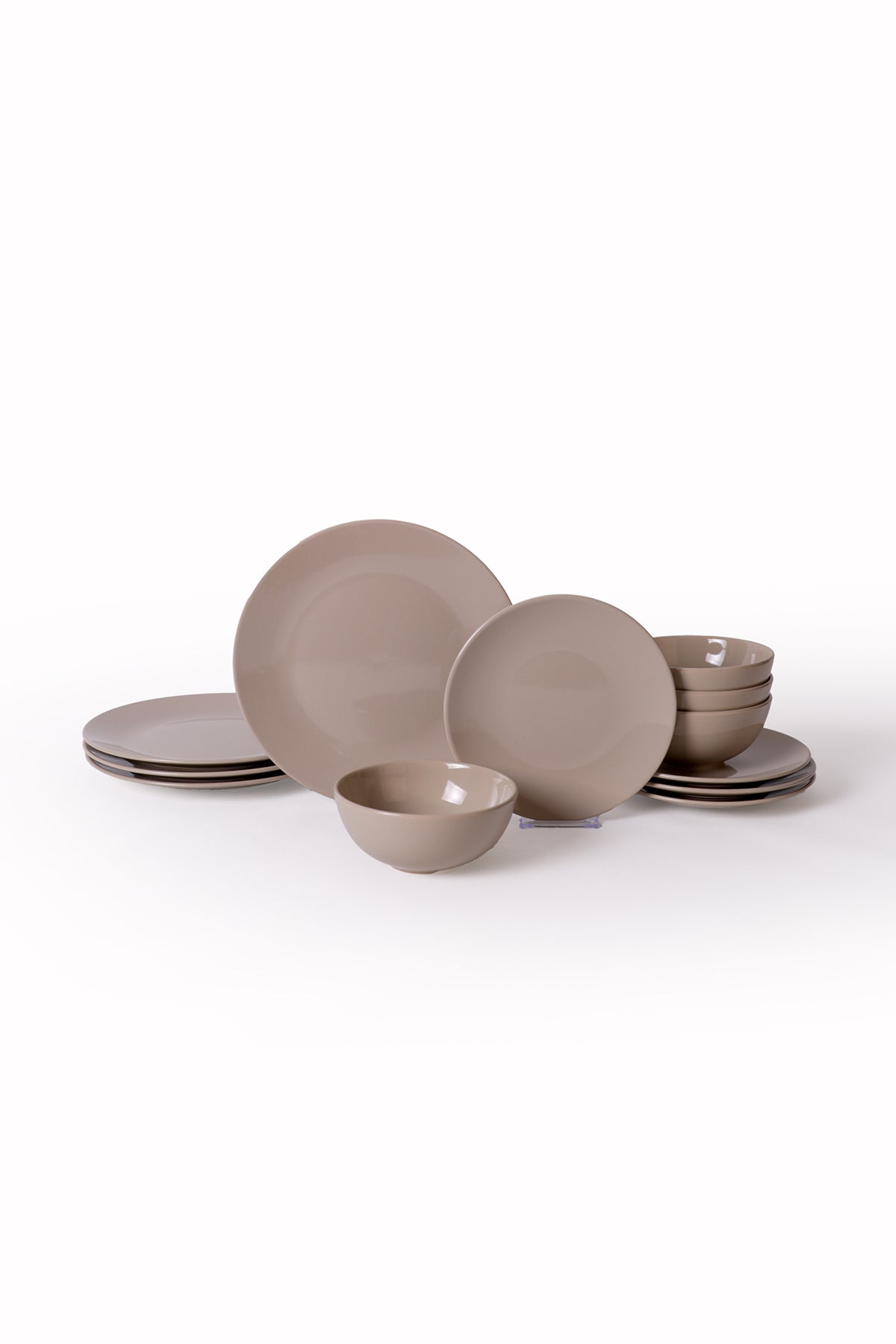 Taupe Kera 12-Piece Dinner Set for 4 People
