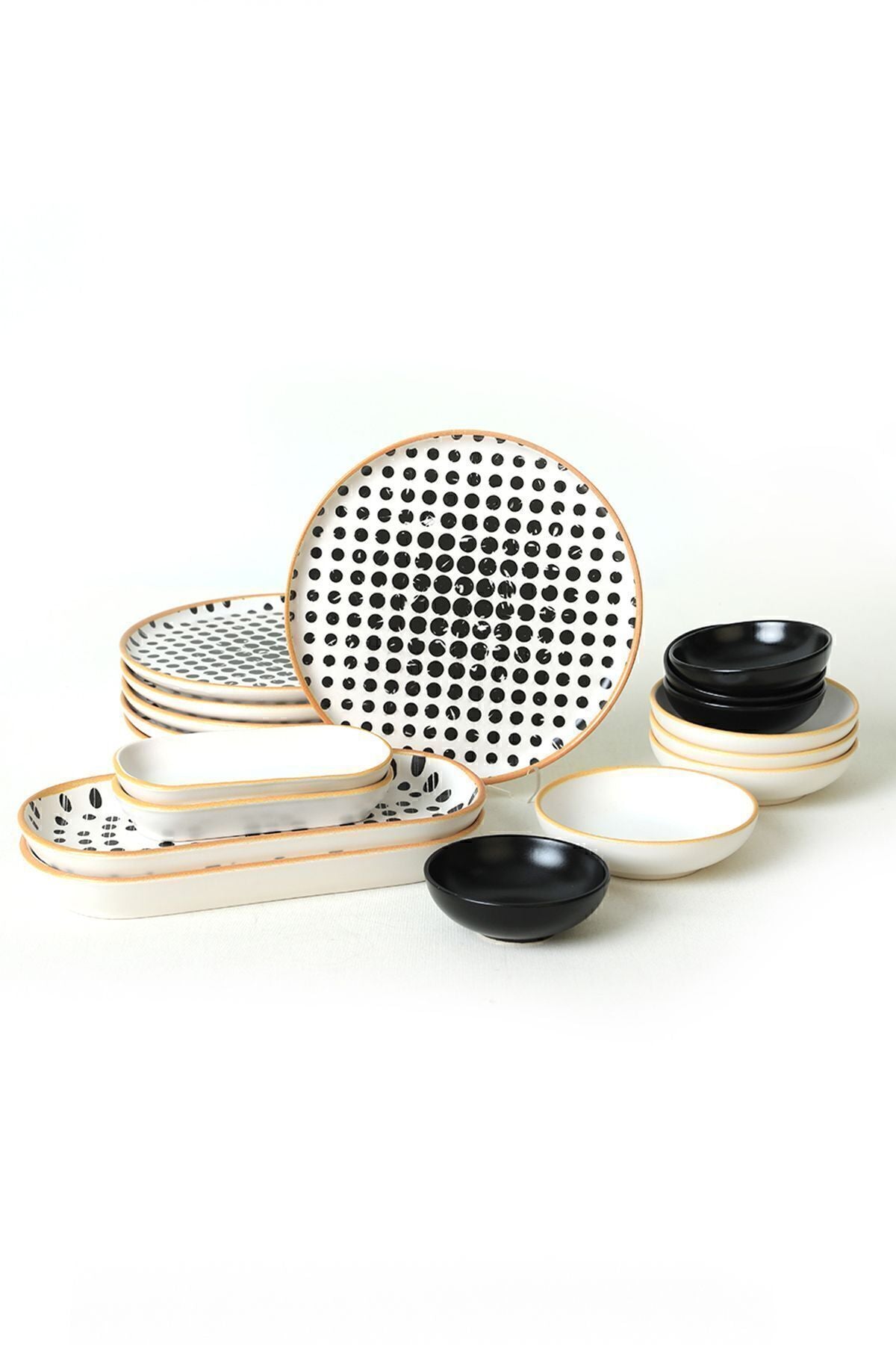 Polka Breakfast Set, 18 Pieces, for 6 People