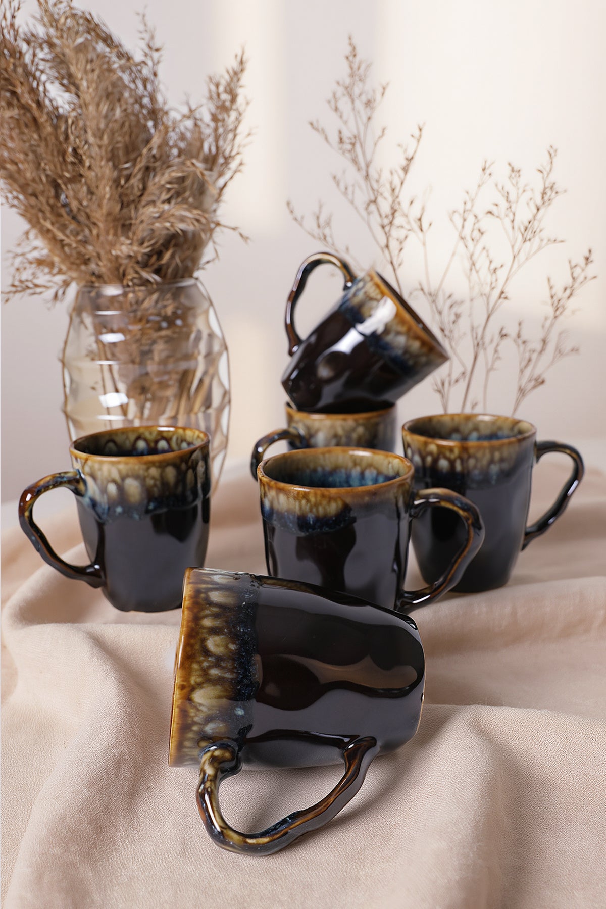 Shizen Black Organic Mug 10 cm 6 Pieces