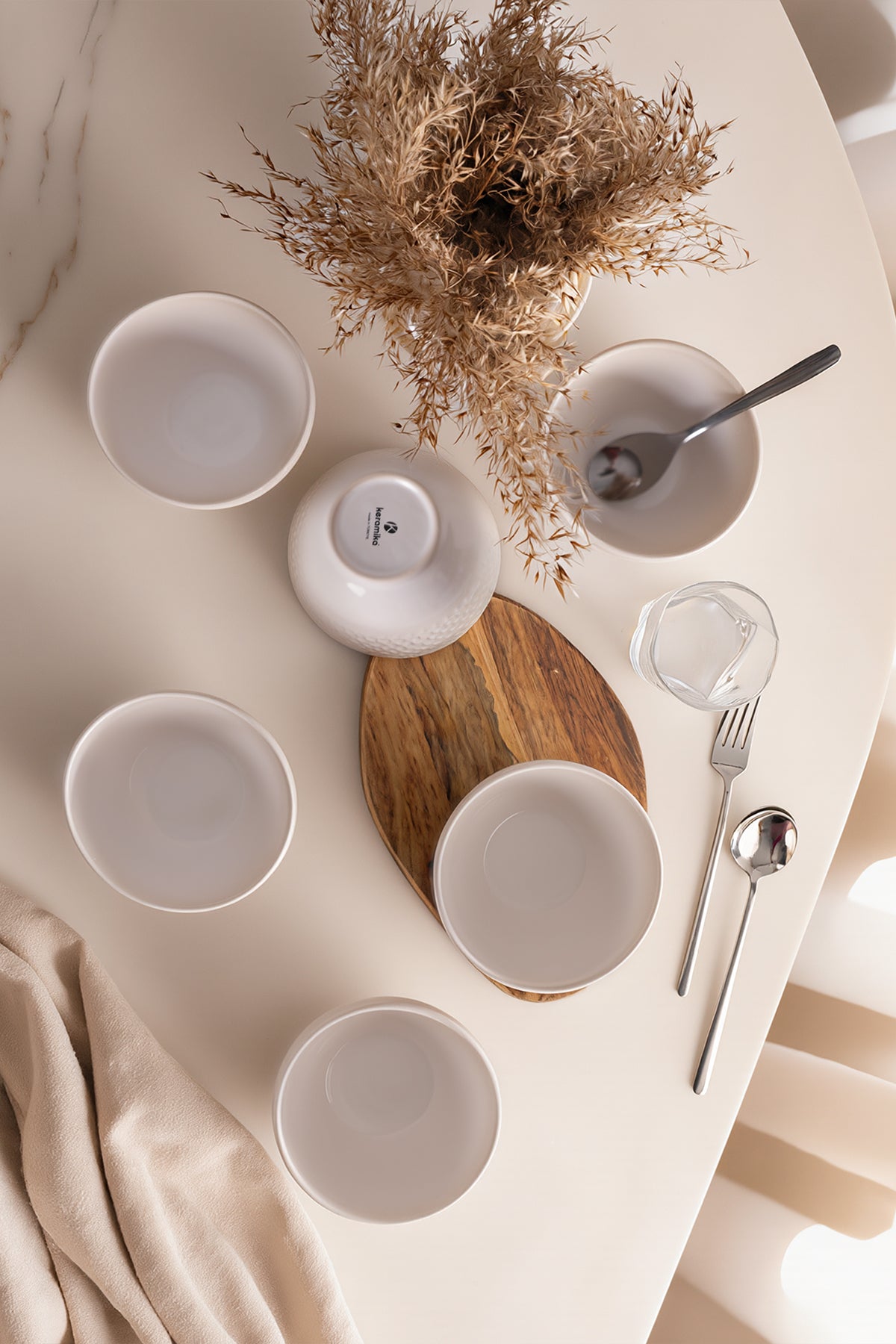 White Rice Bowl 14 cm 6 Pieces