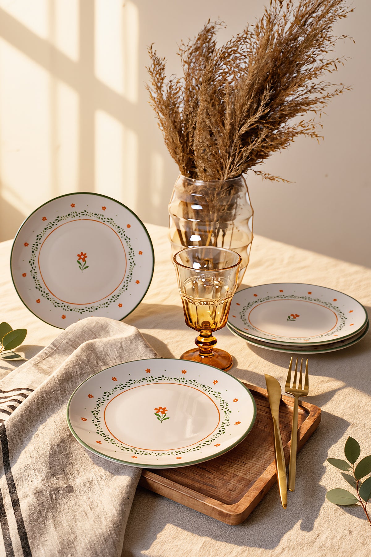 Bloom Dessert Plate 20 cm 4 Pieces