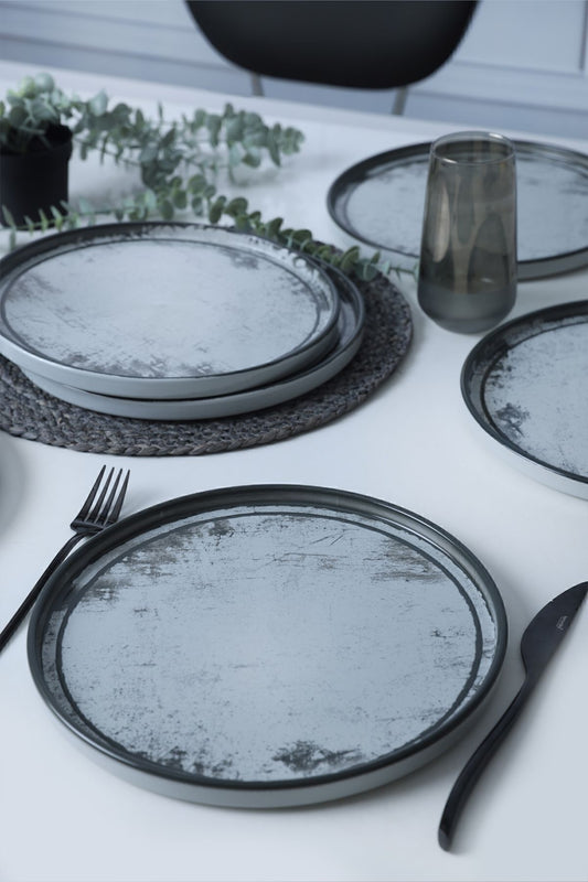 Vintage Mist Stackable Serving Plate 27 cm 6 Pieces
