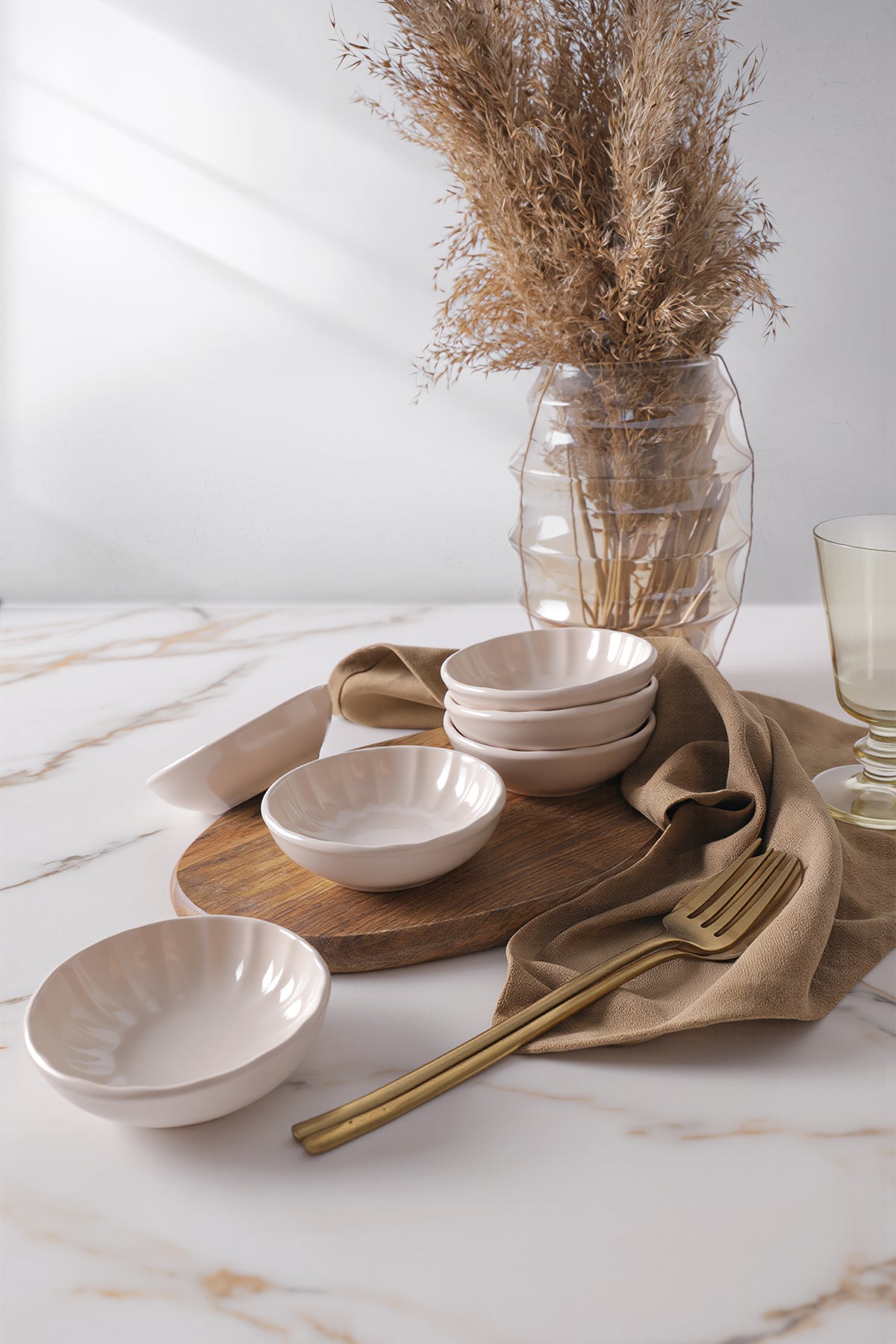 Matte Cream Sirius Snack Bowl 10 cm 6 Pieces