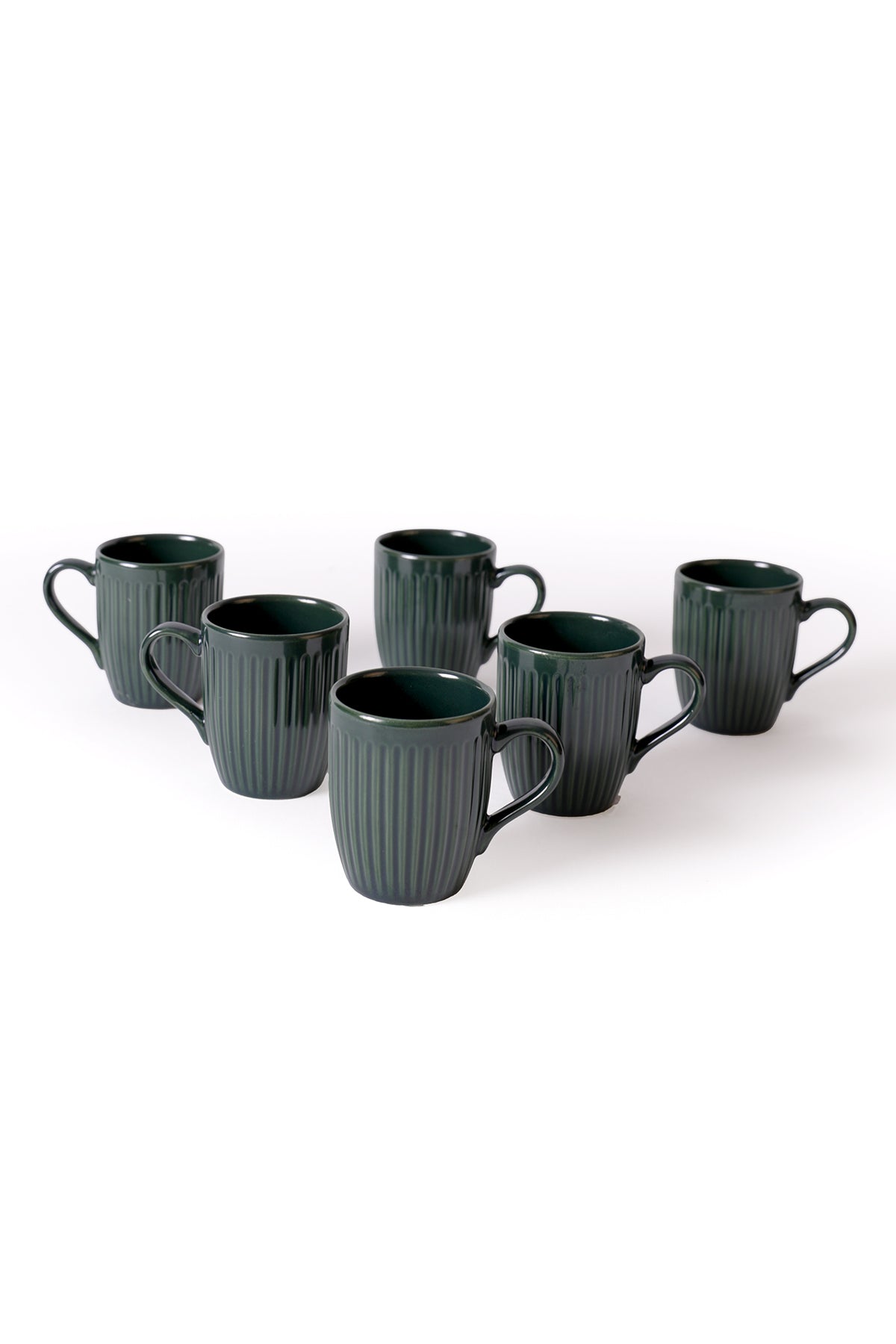 Emerald Cloud Line Relief Mug 9 cm 6 Pieces