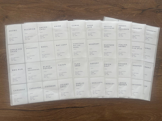 Spice Labels 160 pcs
