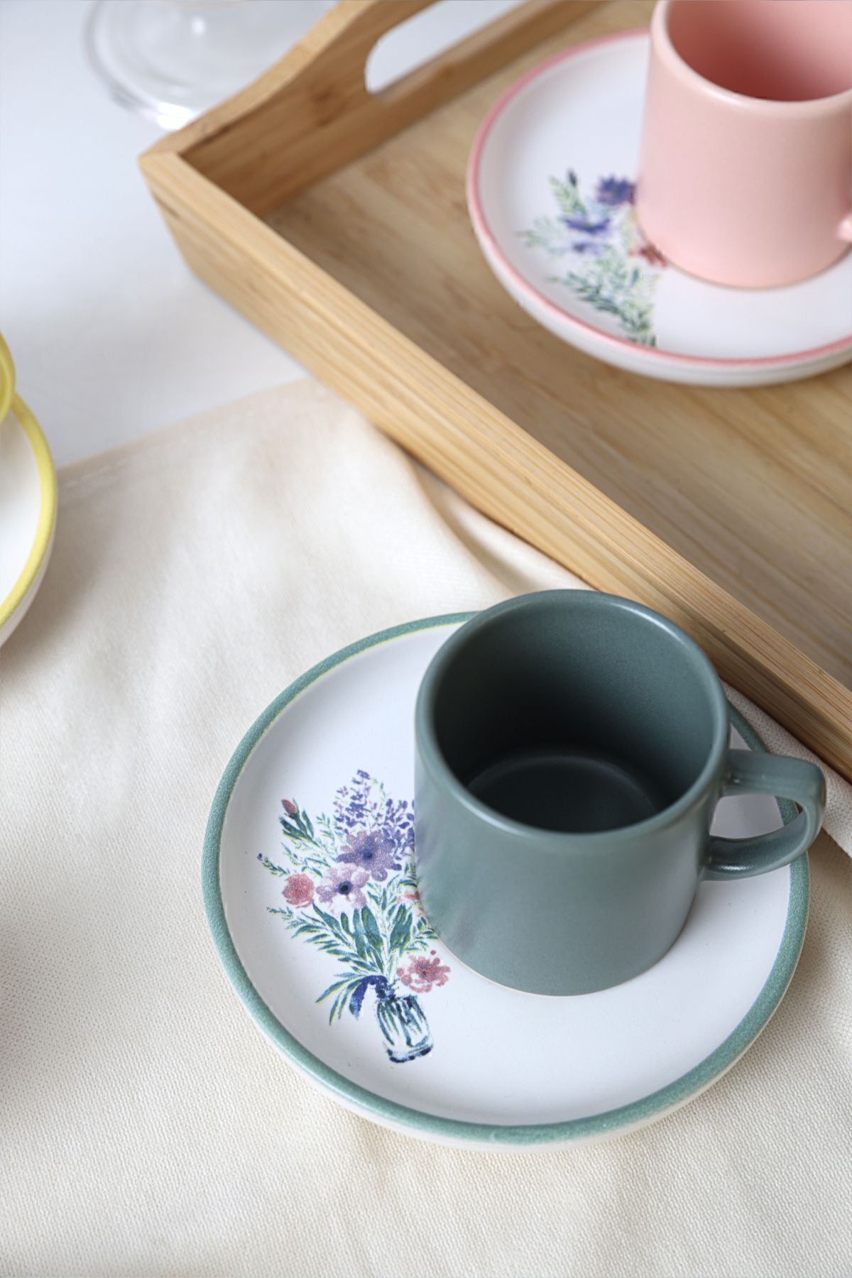 Elegant Blossoms Nordic Coffee Set 12 Pieces for 6 People