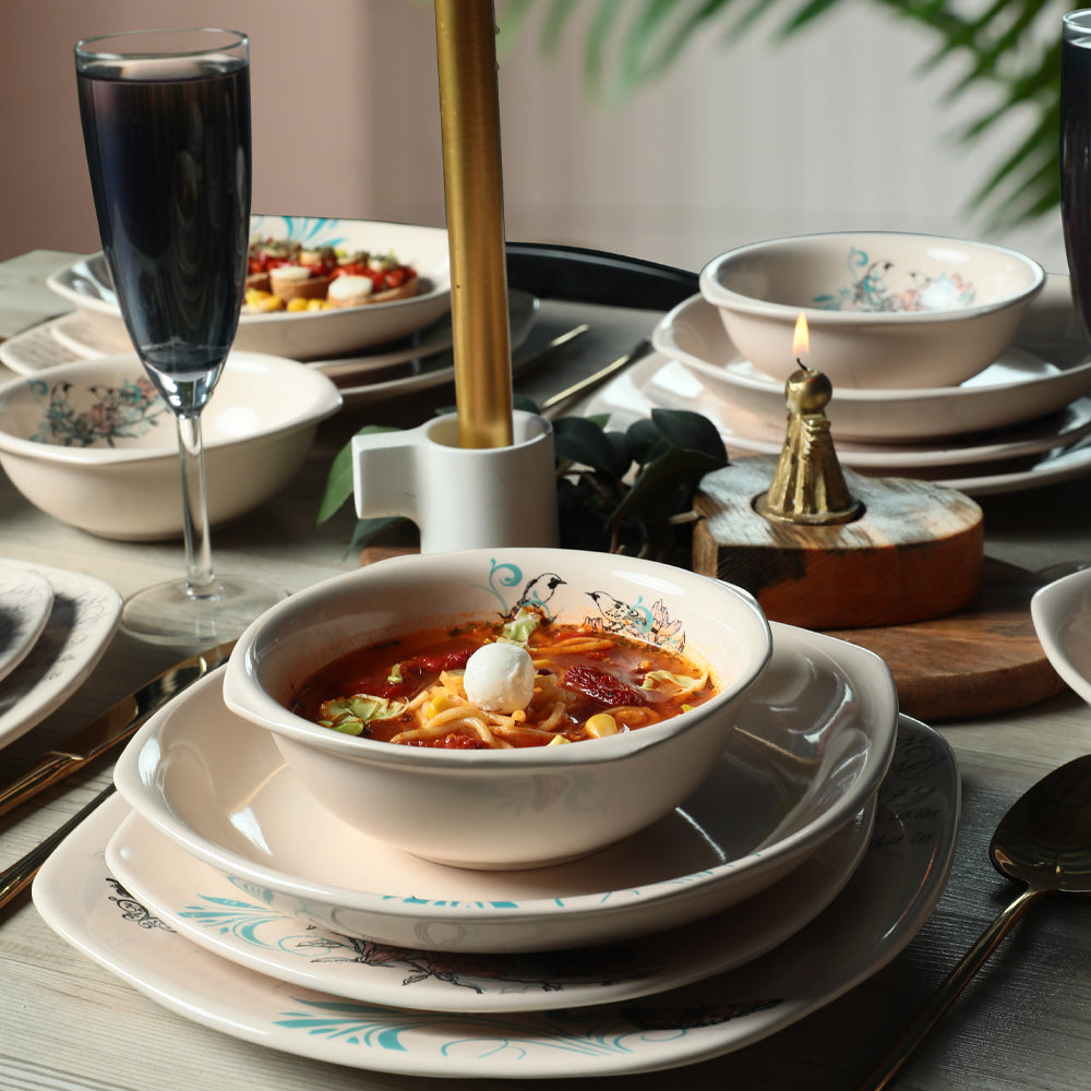 Retro Dinner Set 24 Pieces for 6 People