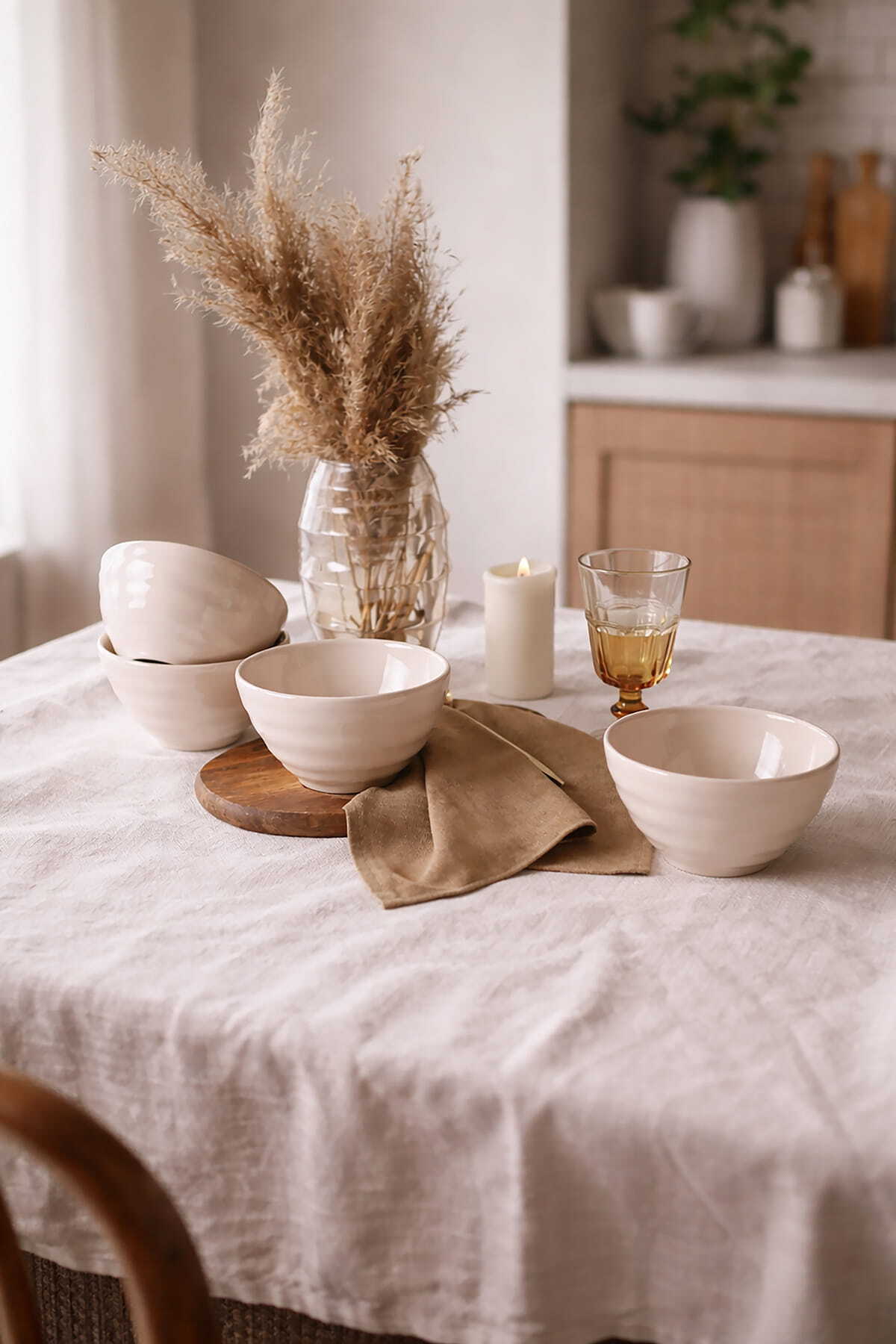 Cream Escargot Bowl 14 cm 4 Pieces