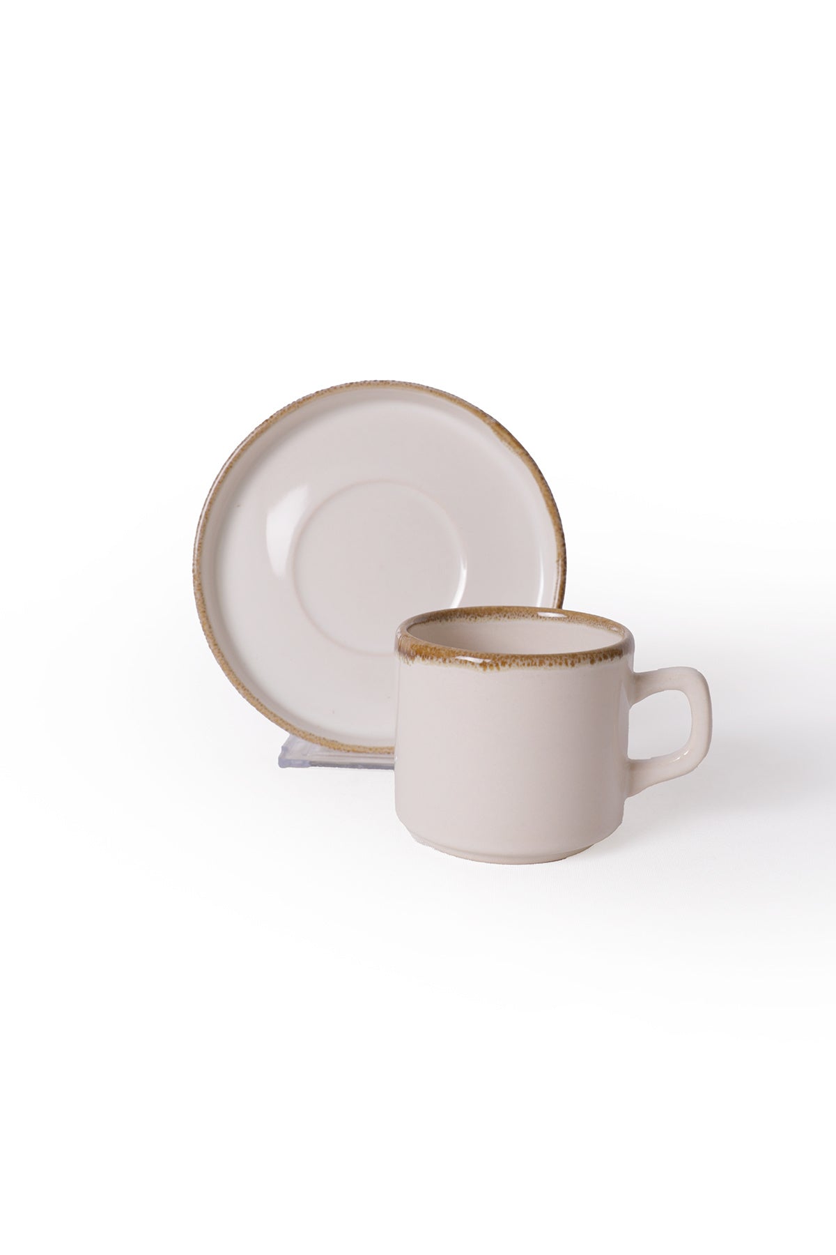 Straw Stackable Tea Set, 12 Pieces, for 6 People