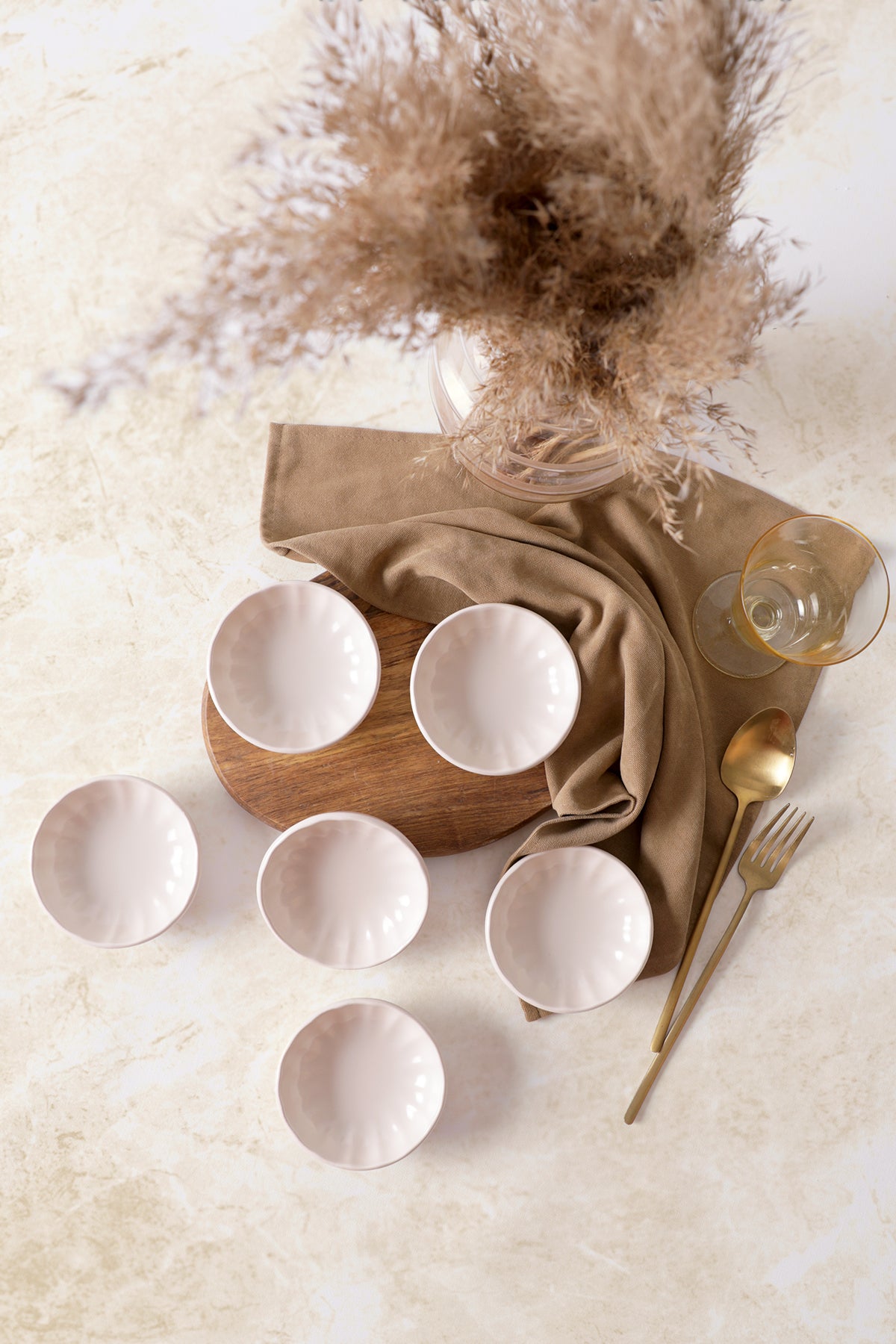 Matte Cream Sirius Snack Bowl 10 cm 6 Pieces