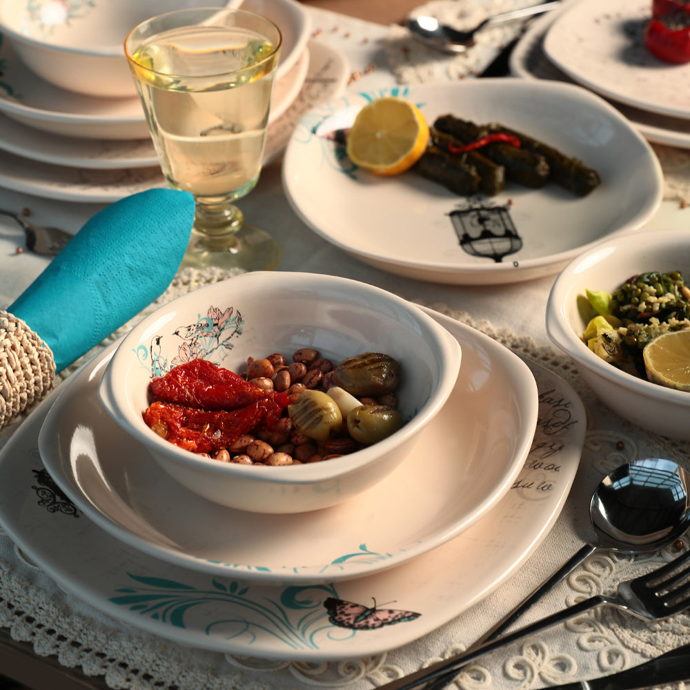 Retro Dinner Set 24 Pieces for 6 People