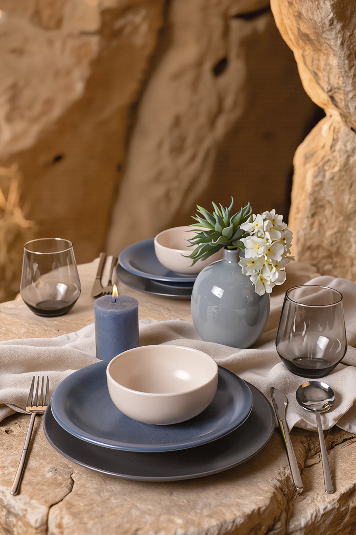 River Mix Dinner Set, 6 Pieces, for 2 People