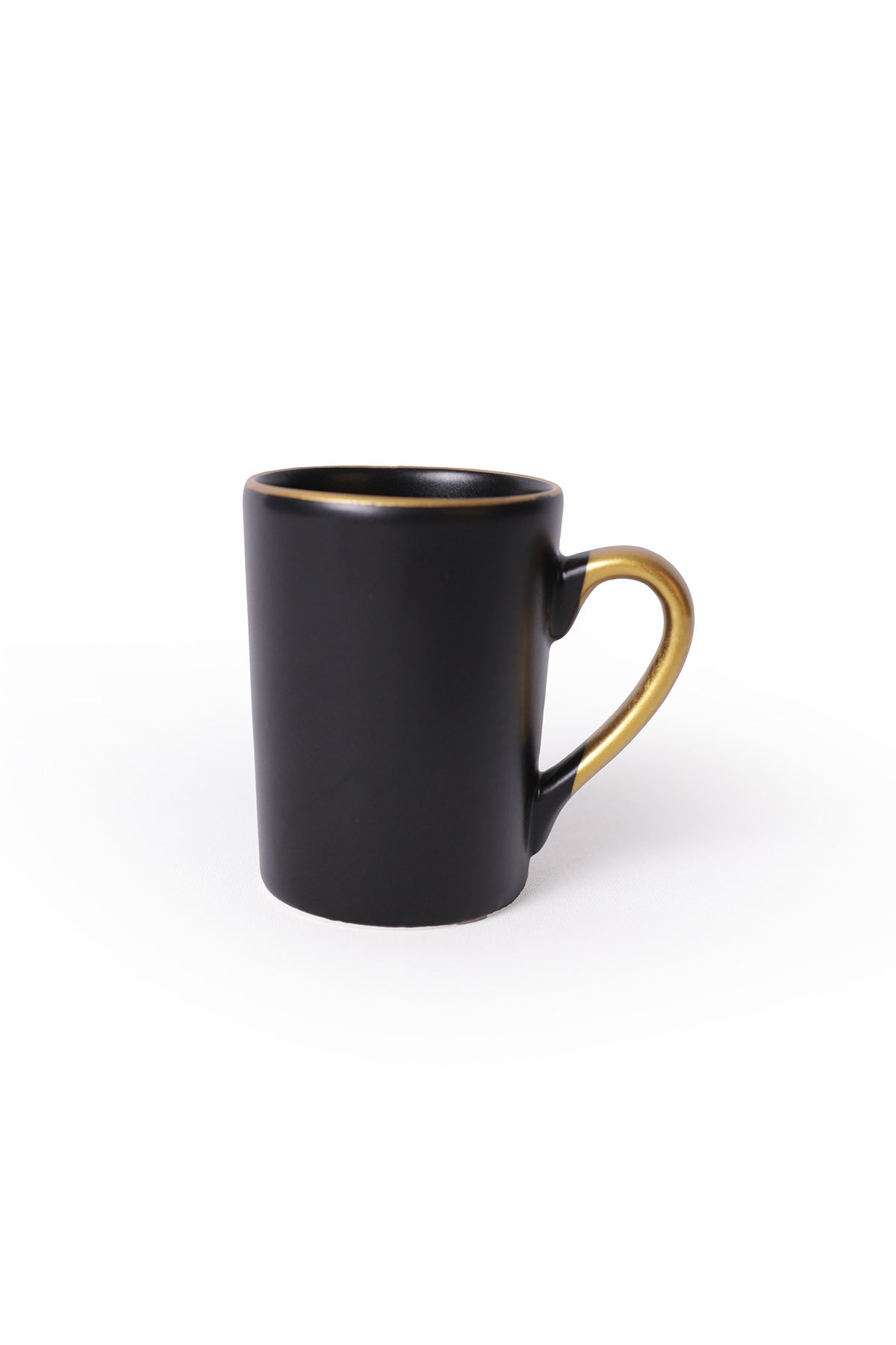 Matte Black Gold Mesh Zen Mug 8 cm 6 Pieces