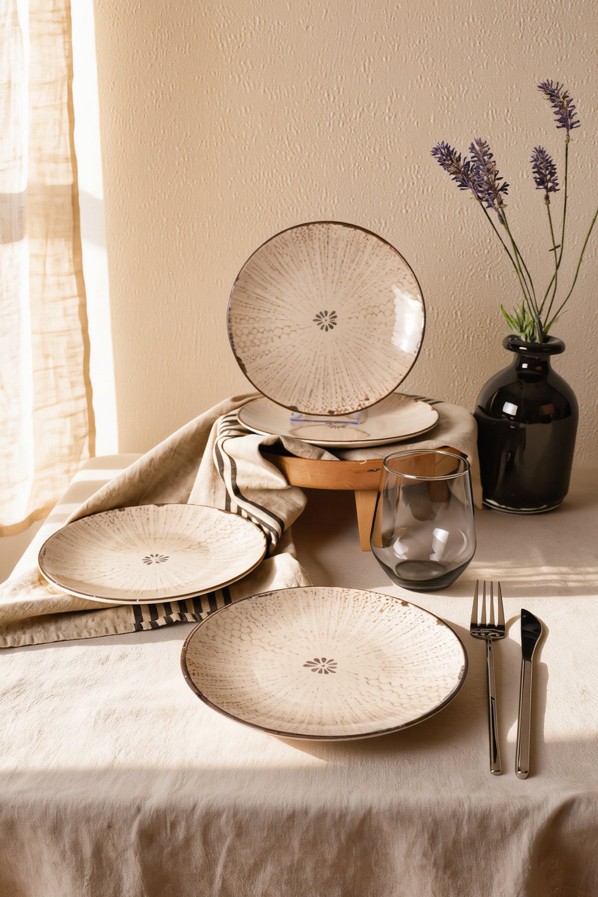 Forest Line Deep Plate 20 cm 4 Pieces