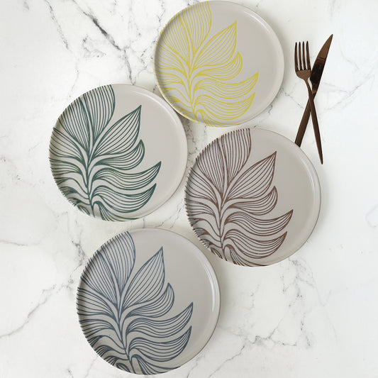 Leaf Harmony Nordic Cake Plate 22 Cm 4 Pieces