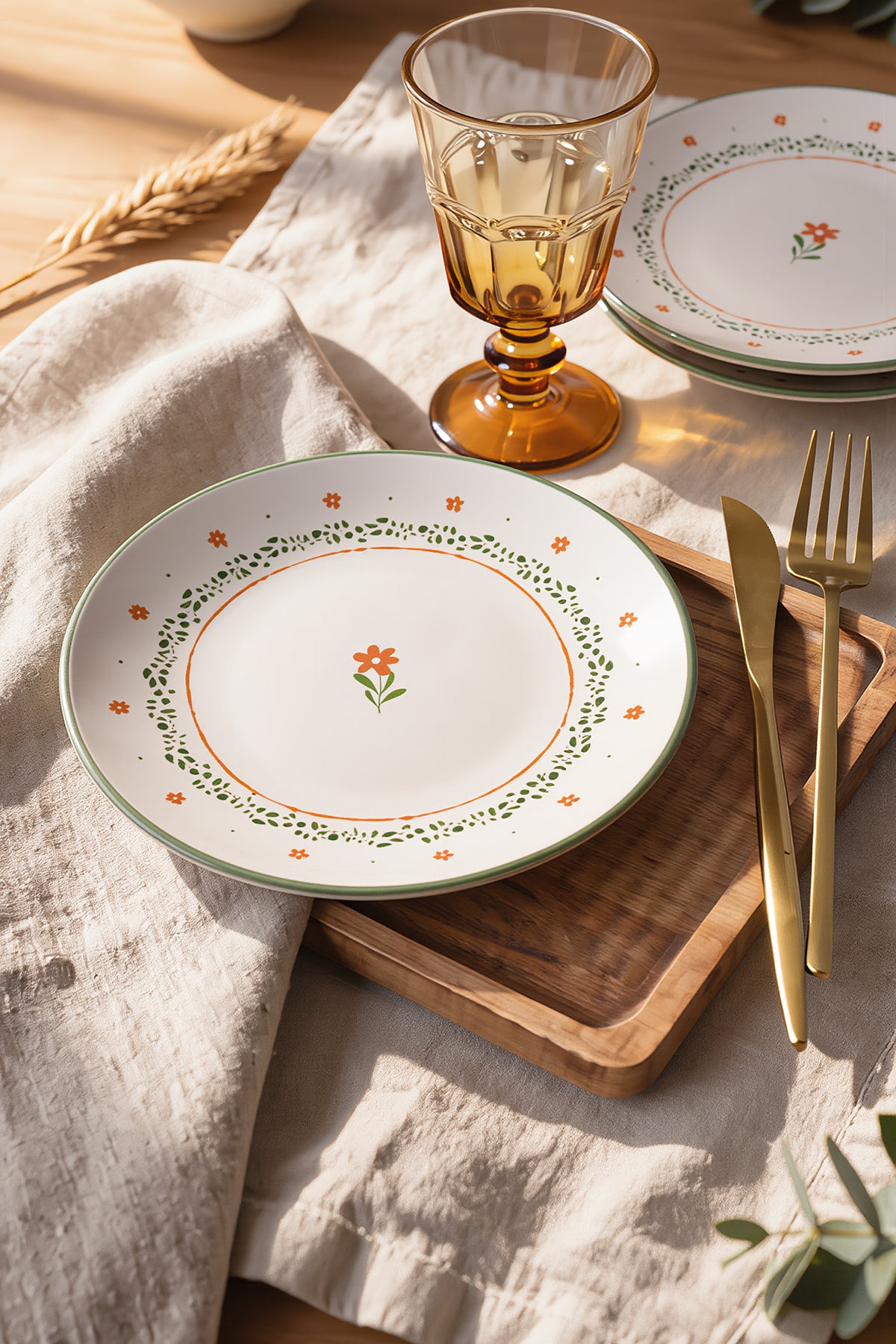 Bloom Dessert Plate 20 cm 4 Pieces