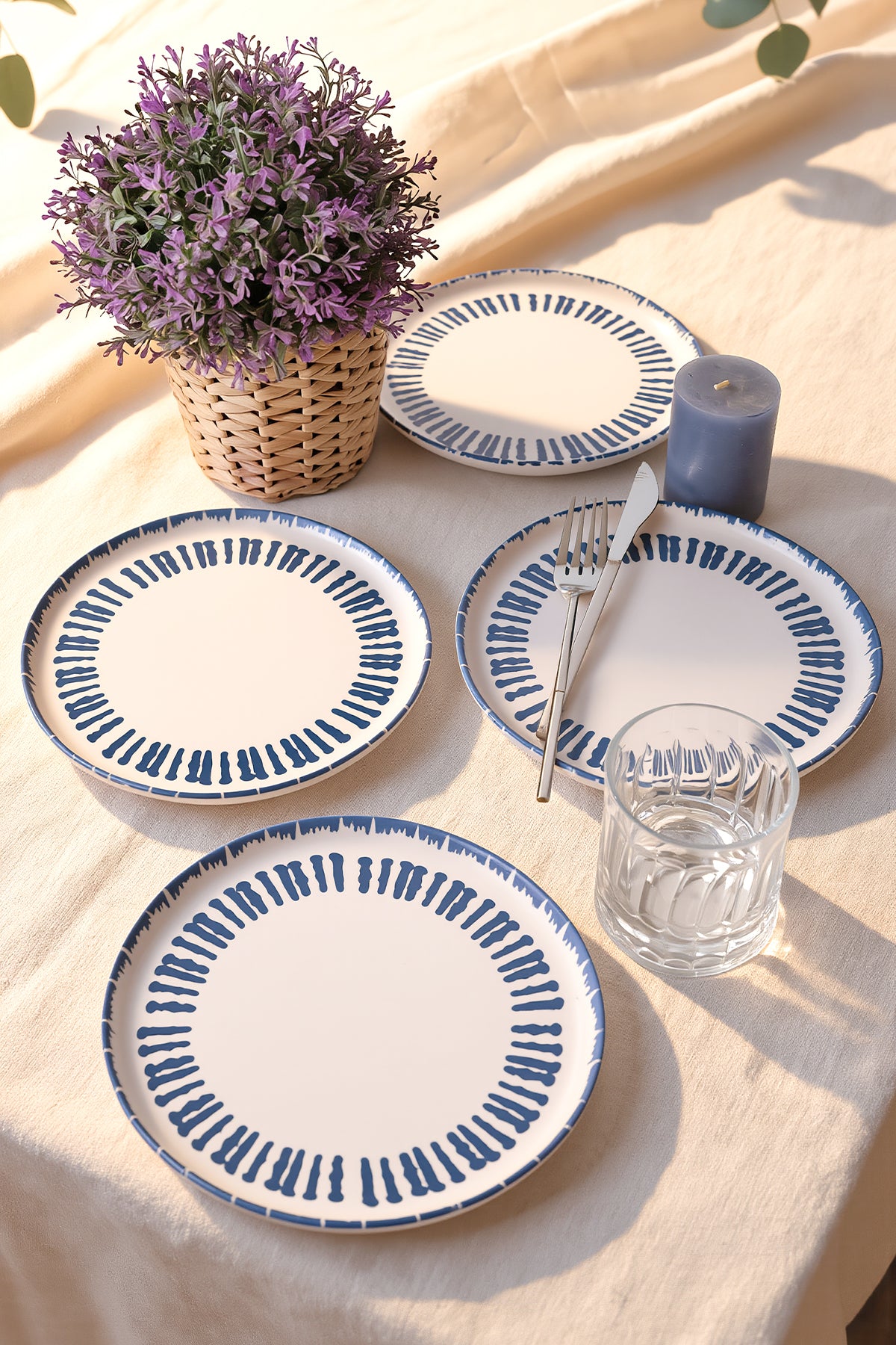 Azure Nordic Plate 22 cm 4 Pieces
