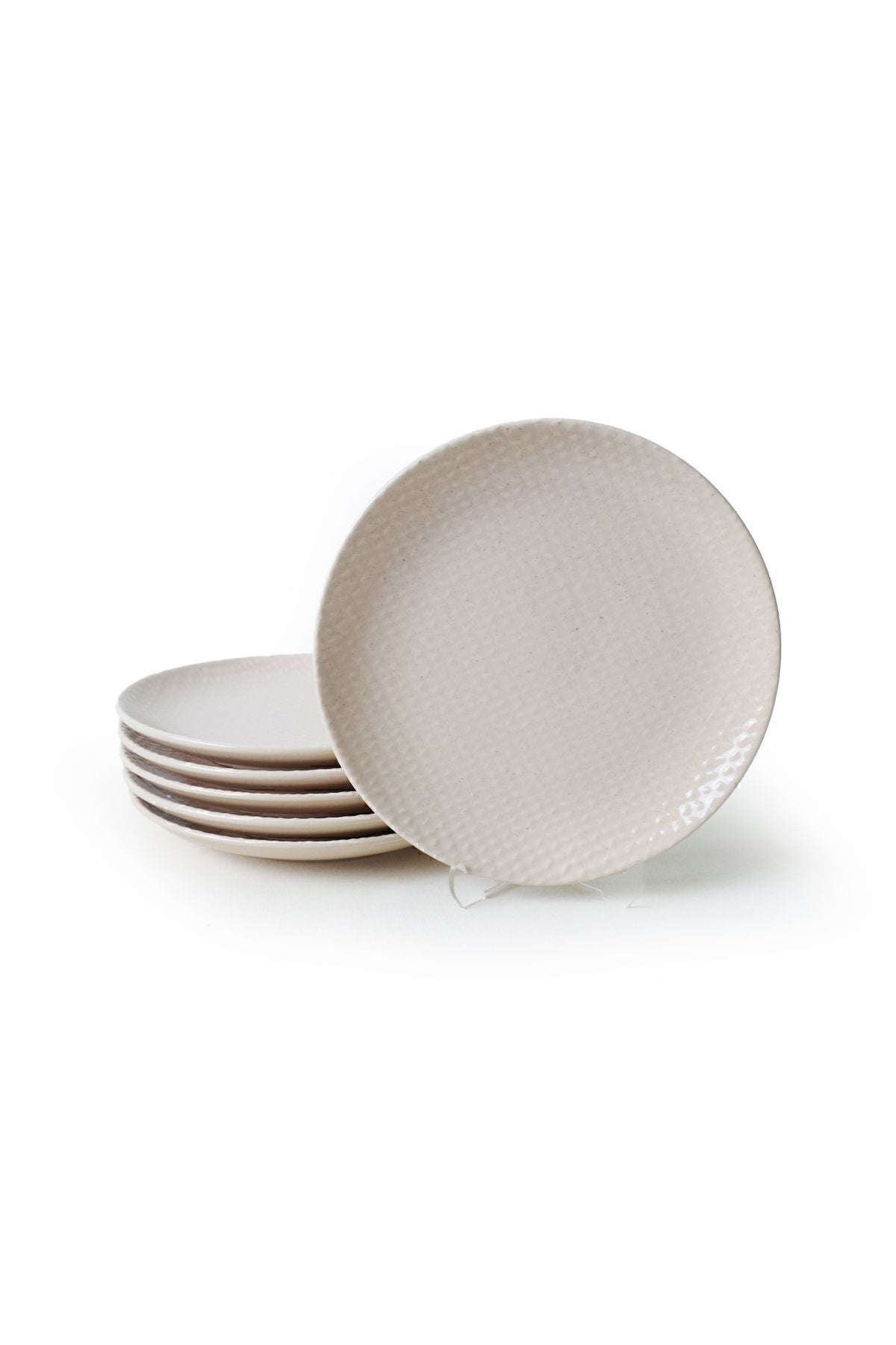 Sandy Cream Relief Cake Plate 21 cm 6 Pieces