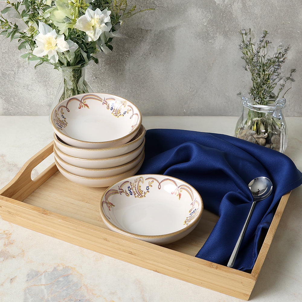 Bronze Bloom Ring Snack Bowl 13 Cm 6 Pieces