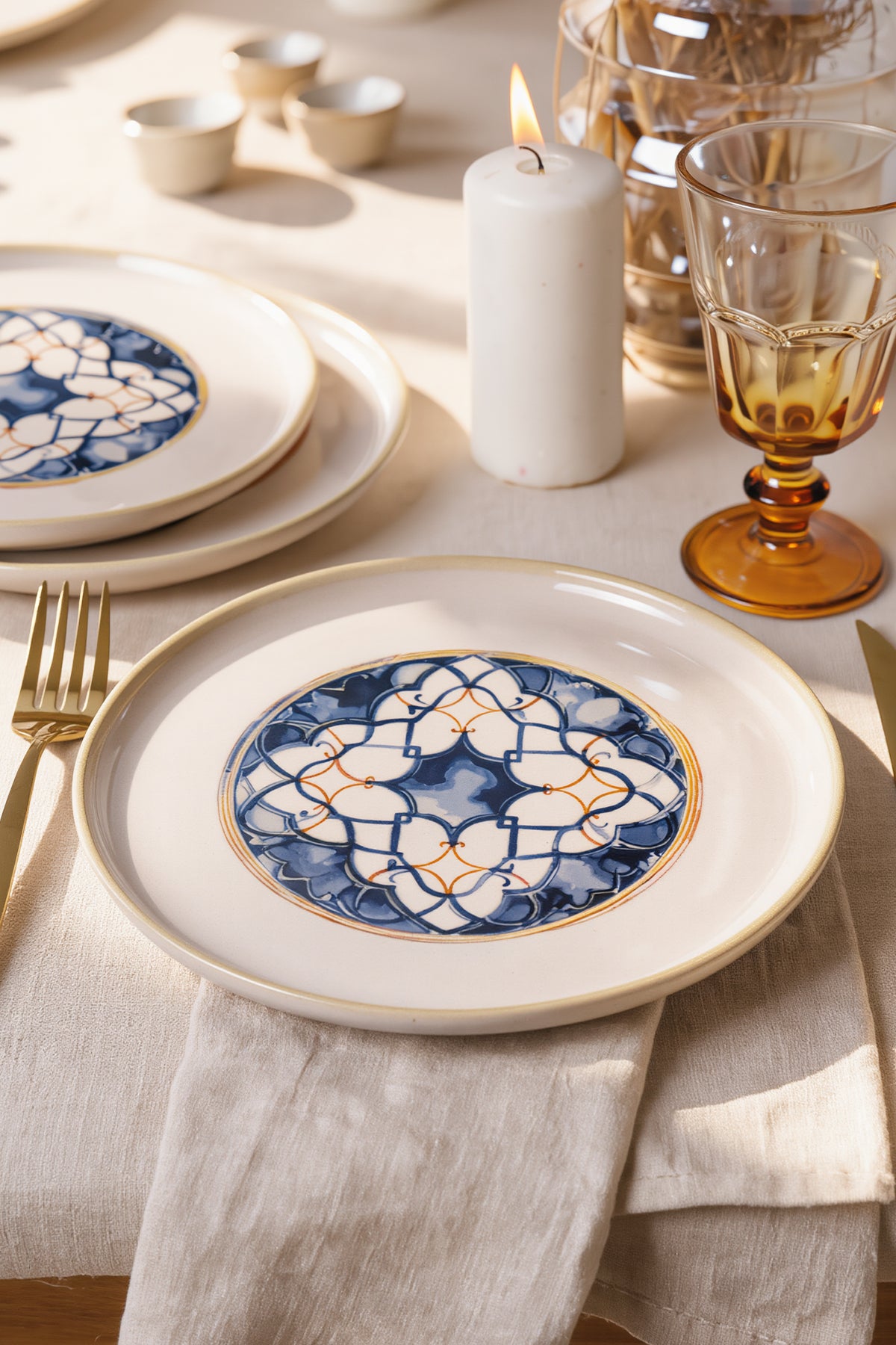 Wave Flow Nordic Plate 22 cm 4 Pieces