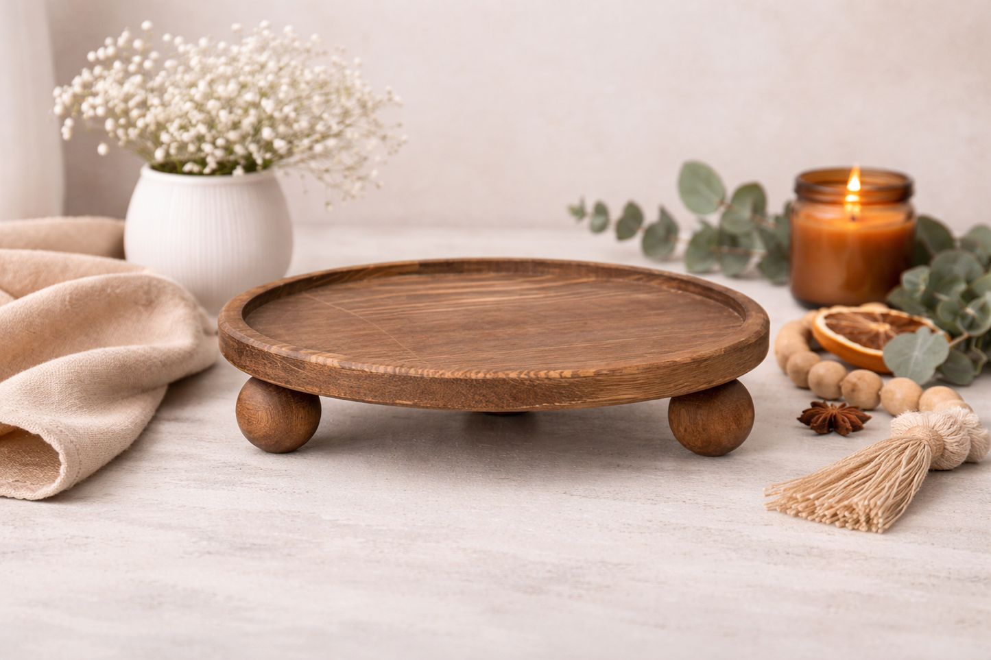 Natural Wood Stand 24 cm