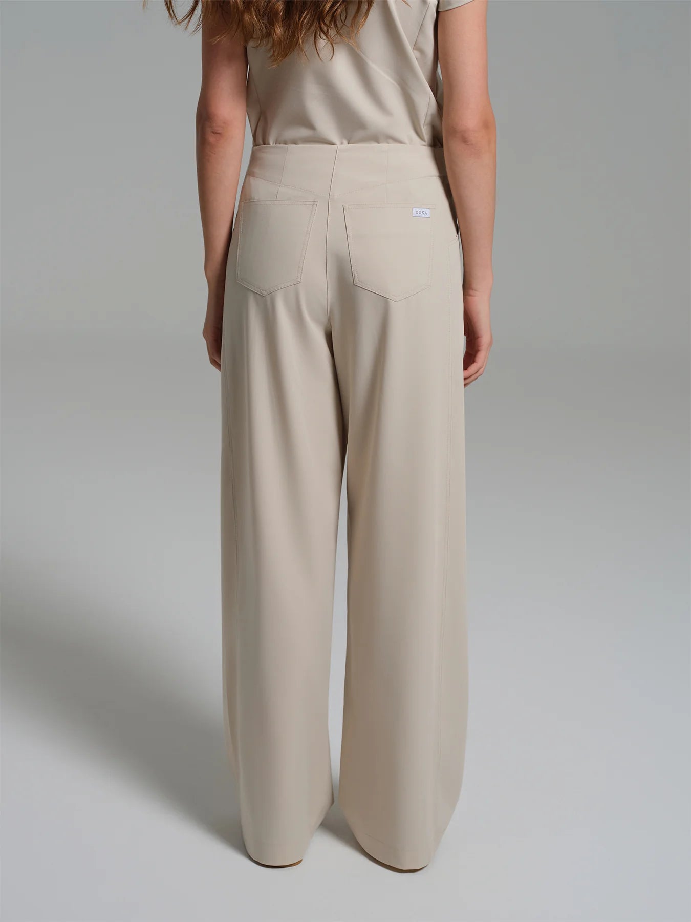 Cosa Atria® Women's Wide Leg Trousers - Light Beige