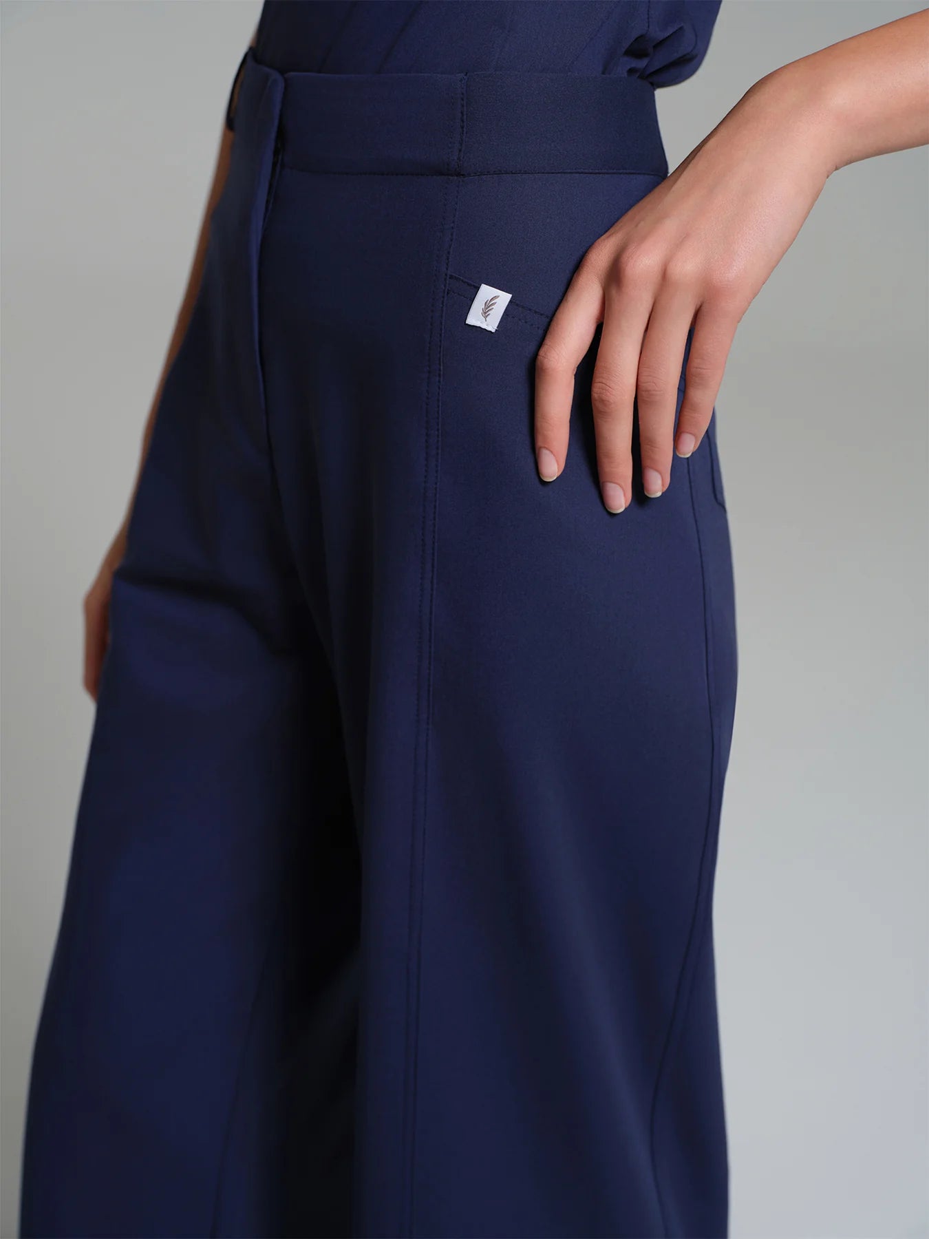 Cosa Atria® Women's Wide Leg Trousers - Light Navy