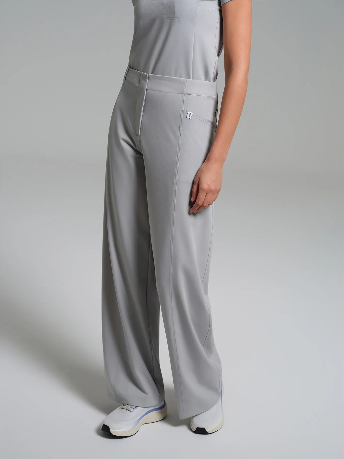 Cosa Atria® Women's Wide Leg Trousers - Light Gray