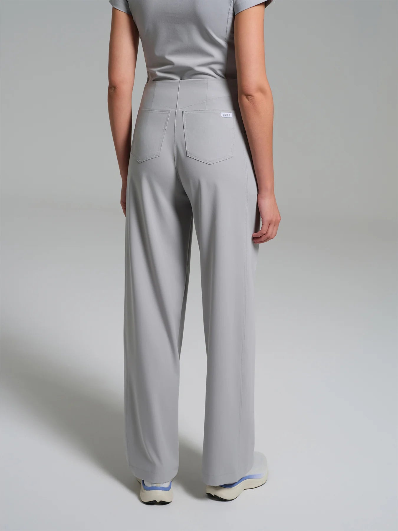 Cosa Atria® Women's Wide Leg Trousers - Light Gray