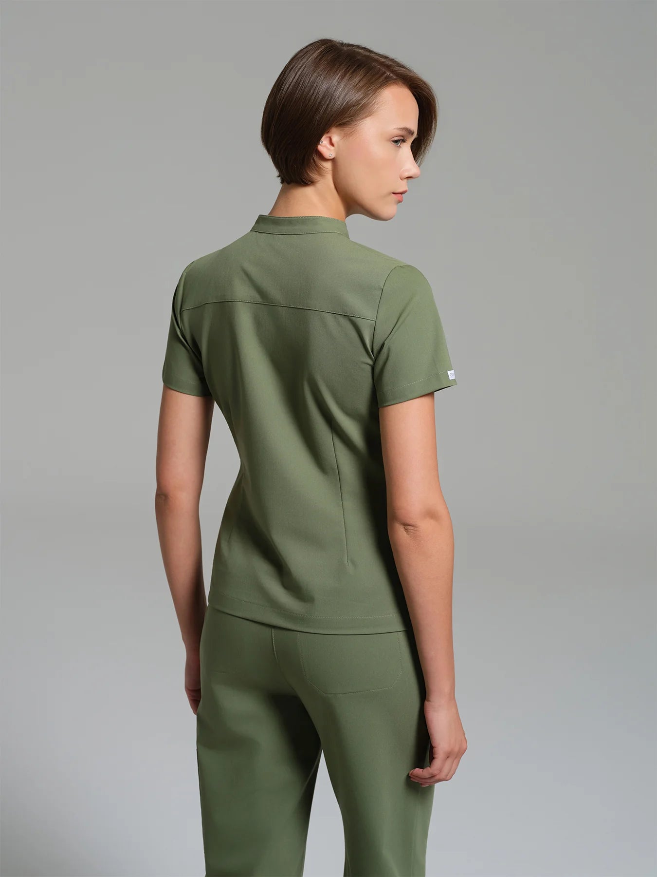 Cosa Lena® Women's V-Neck Mandarin Top - Light Green