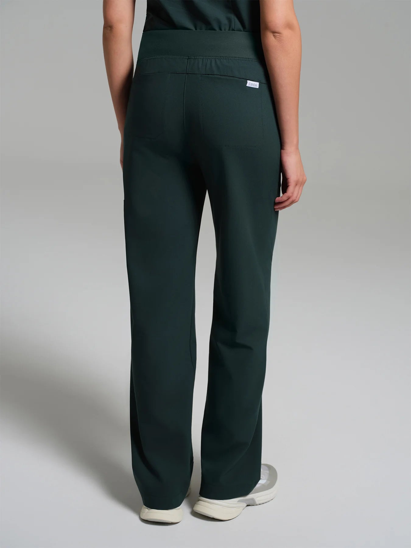 Cosa Lena® Women's V-Neck Mandarin Top - Petrol Green