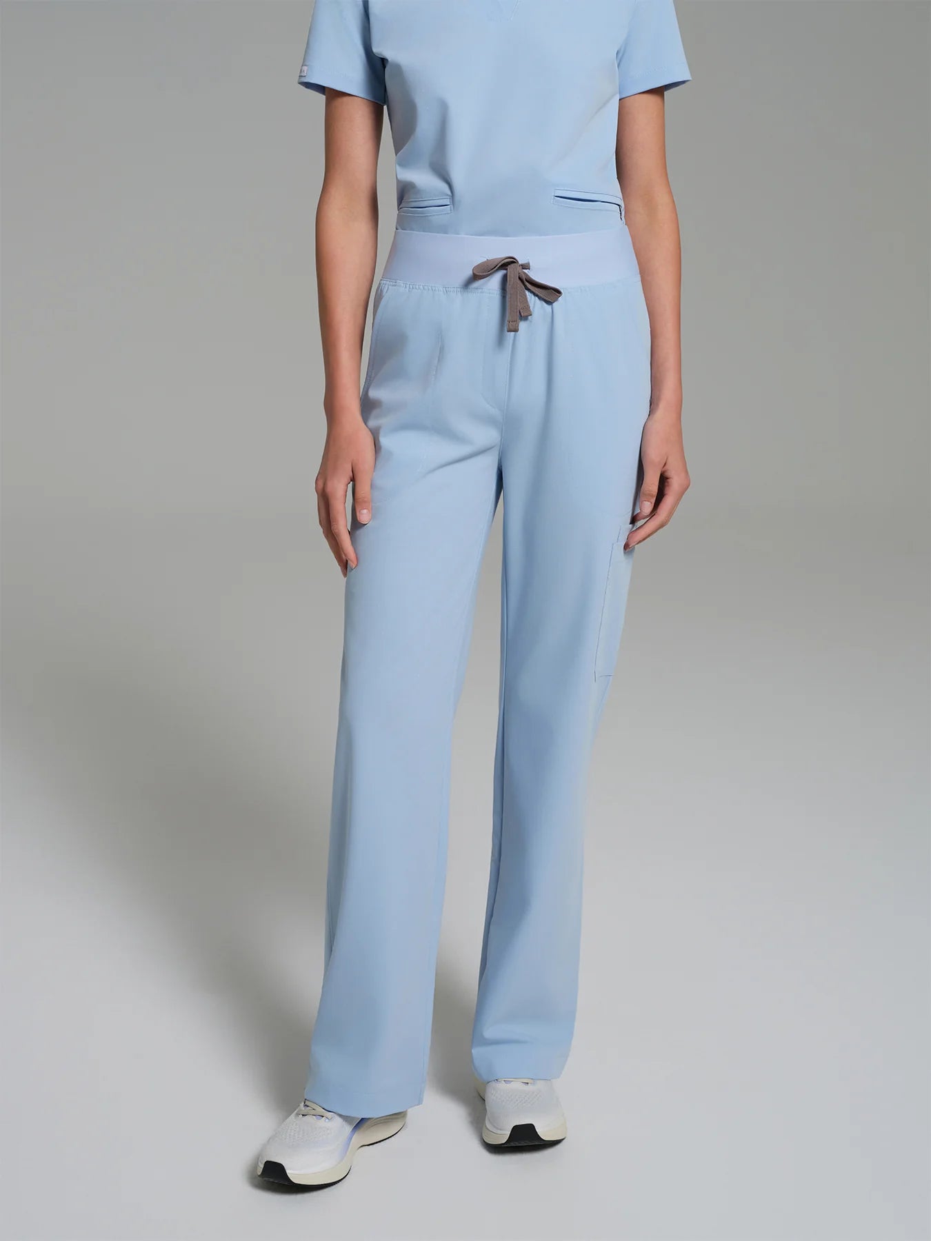 Cosa Lena® Women's V-Neck Mandarin Top - Ice Blue