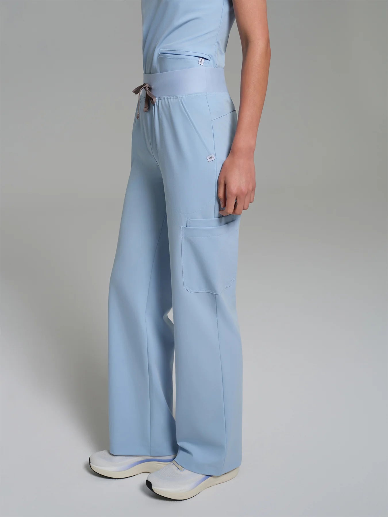 Cosa Lena® Women's V-Neck Mandarin Top - Ice Blue