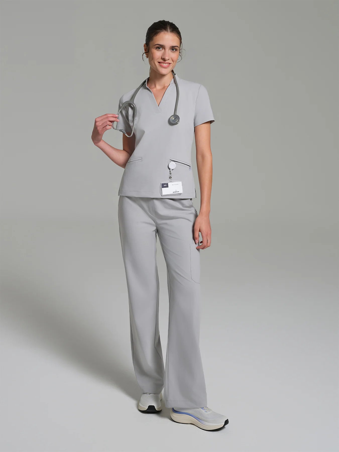 Cosa Lena® Women's Wide Leg Pants - Light Gray