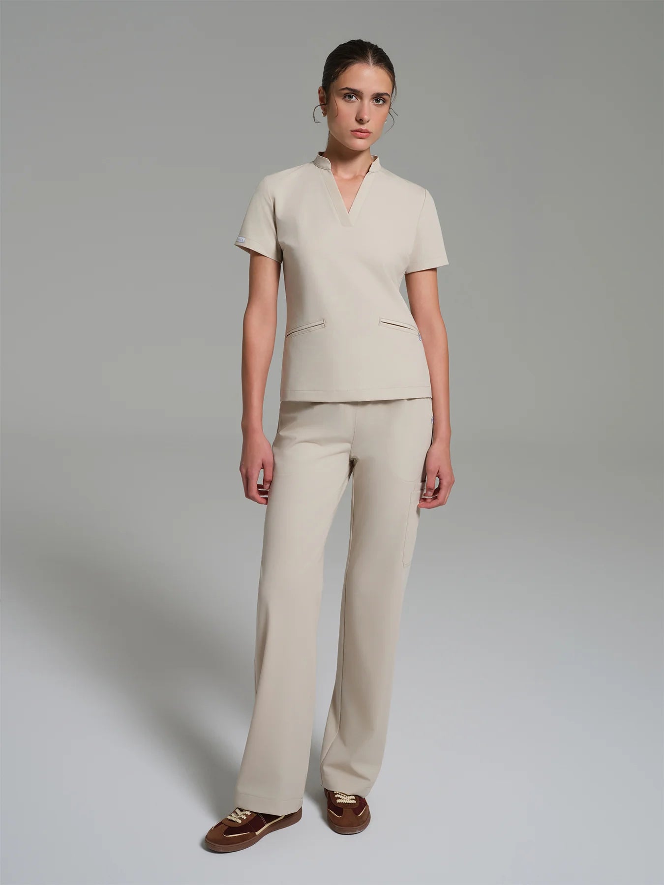 Cosa Lena® Women's Wide Leg Pants - Light Beige
