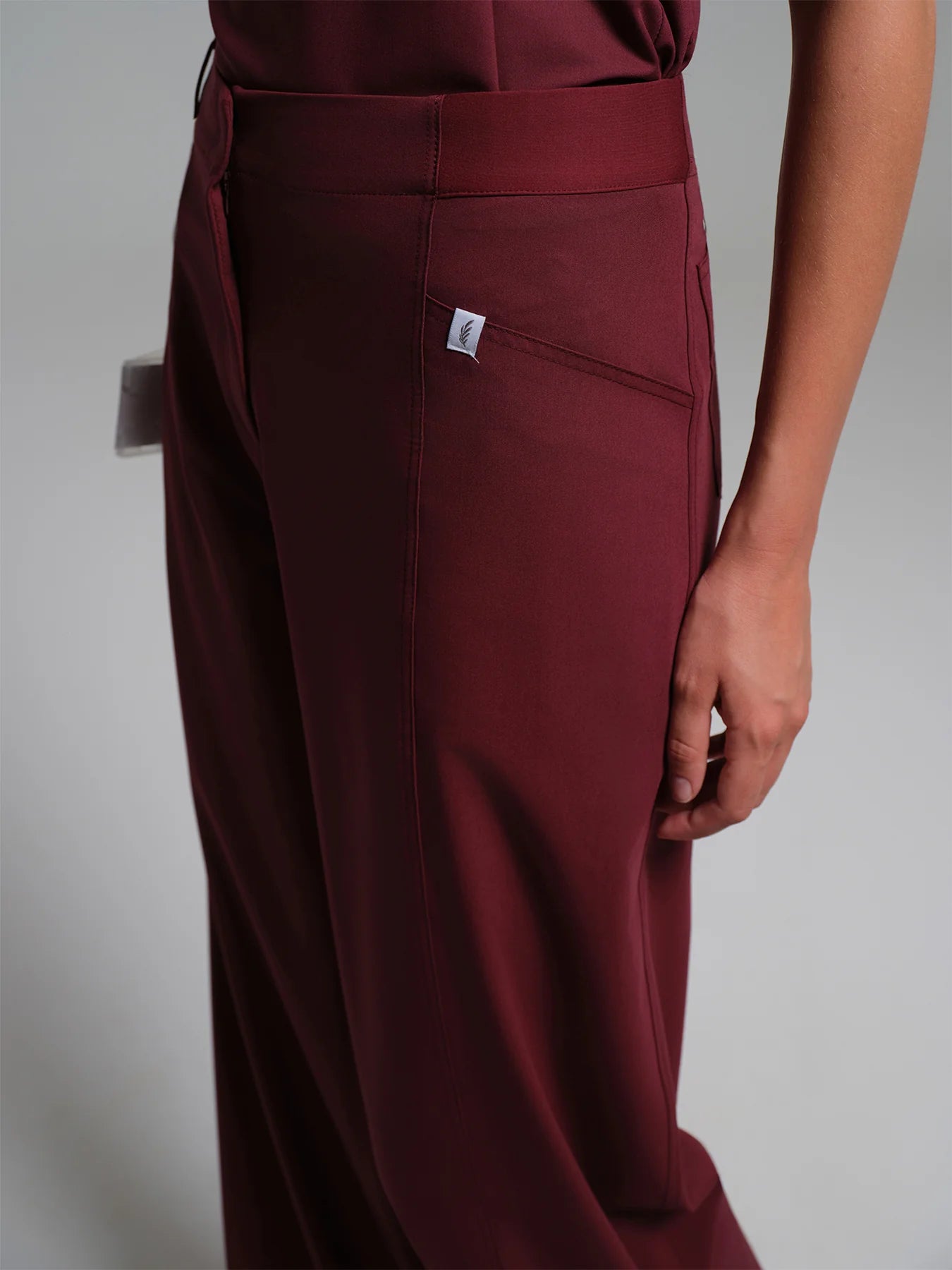 Cosa Atria® Women's Wide Leg Trousers - Burgundy