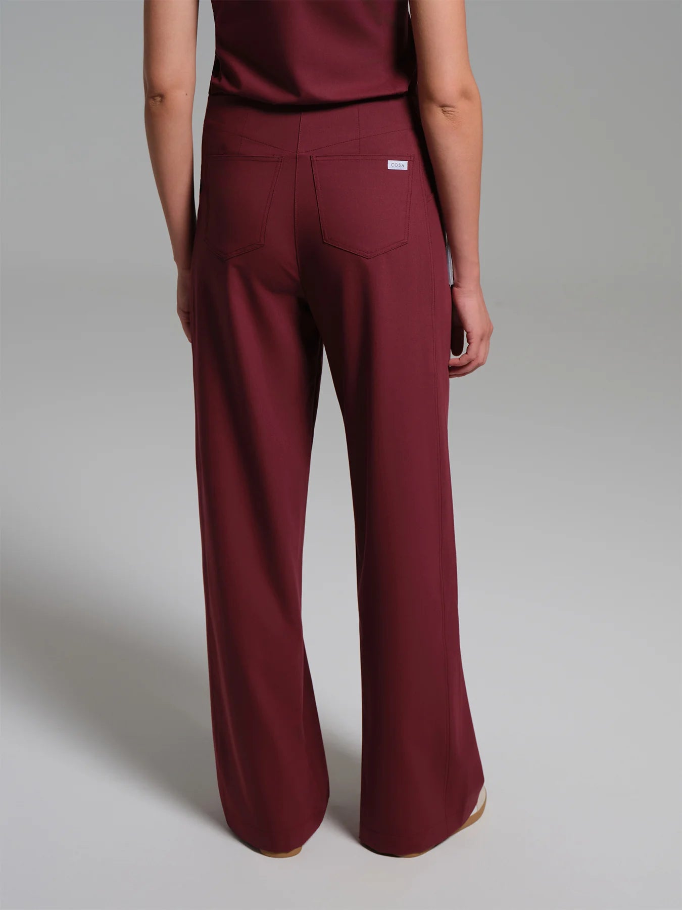 Cosa Atria® Women's Wide Leg Trousers - Burgundy