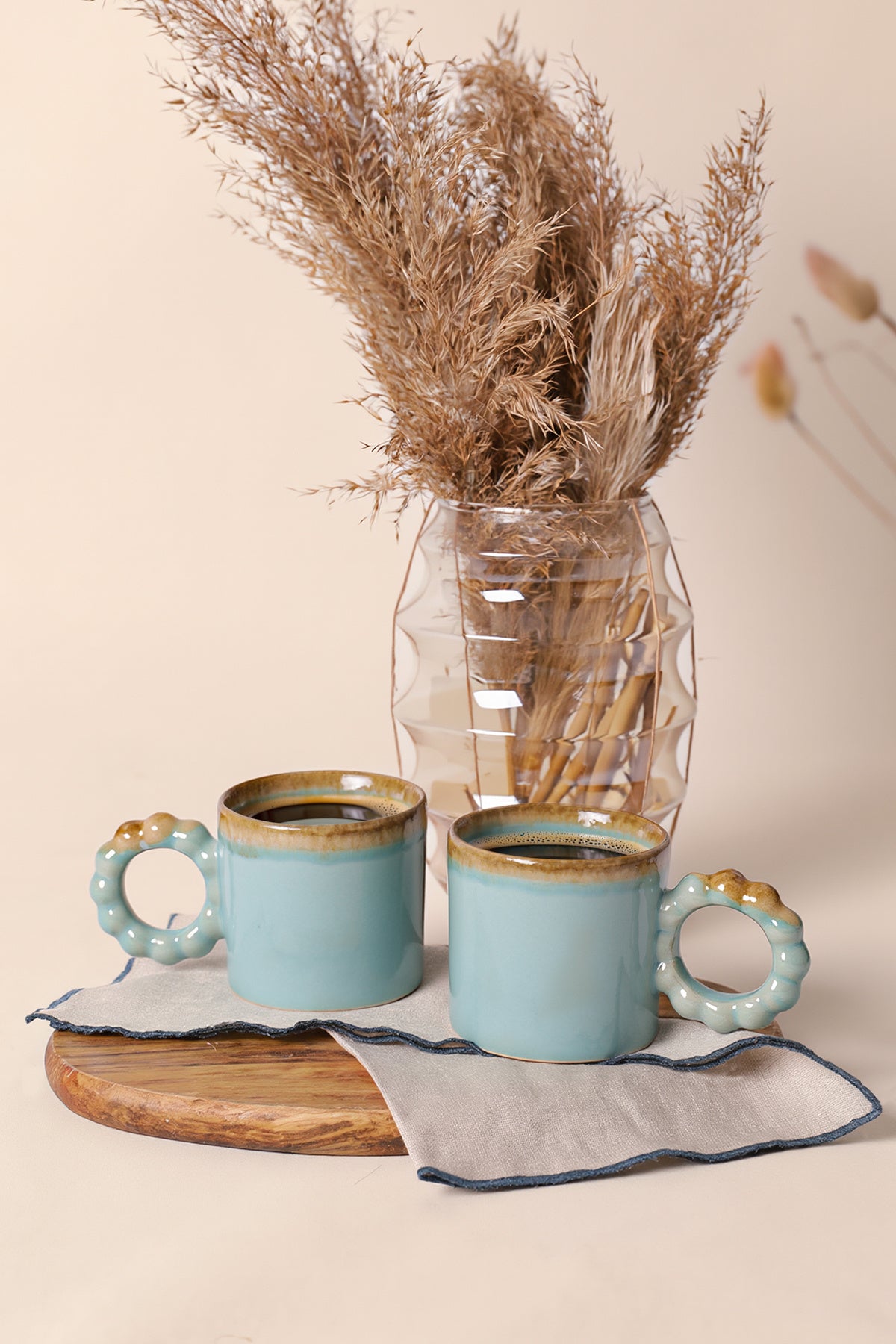 Shizen Turquoise Pearl Mug 8 cm 2 Pieces