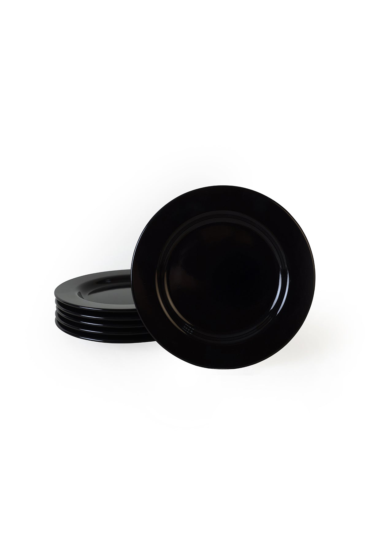 Black Assos Dessert Plate, 22 cm, 6 Pieces