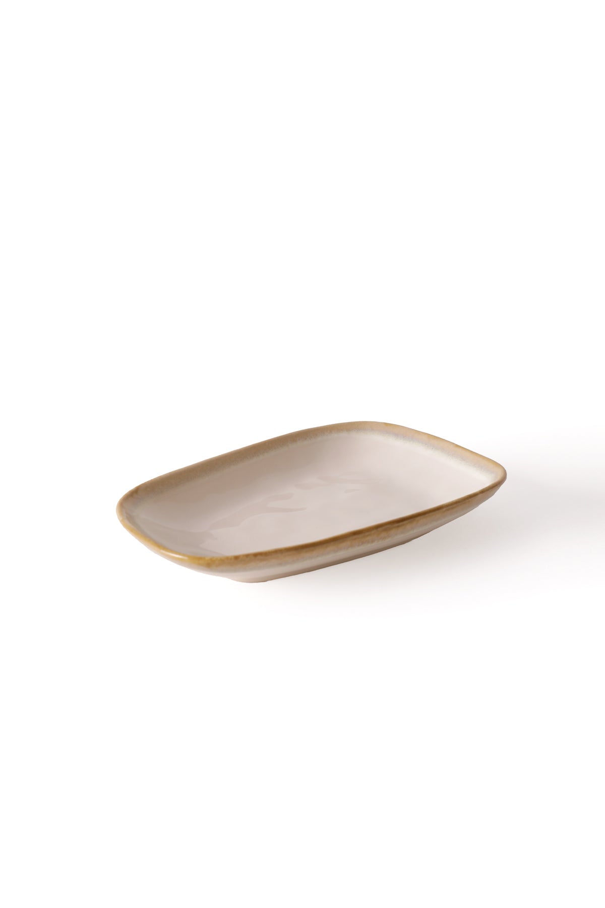 Shizen Yellow/Cream Tetra Boat-Shaped Plate 28 cm 2 Pieces
