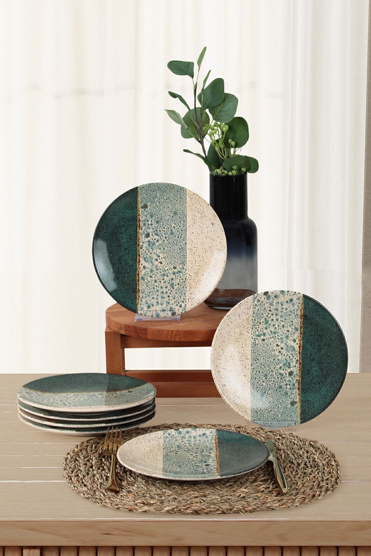 Colored Cake Plate 20 Cm 6 Pieces