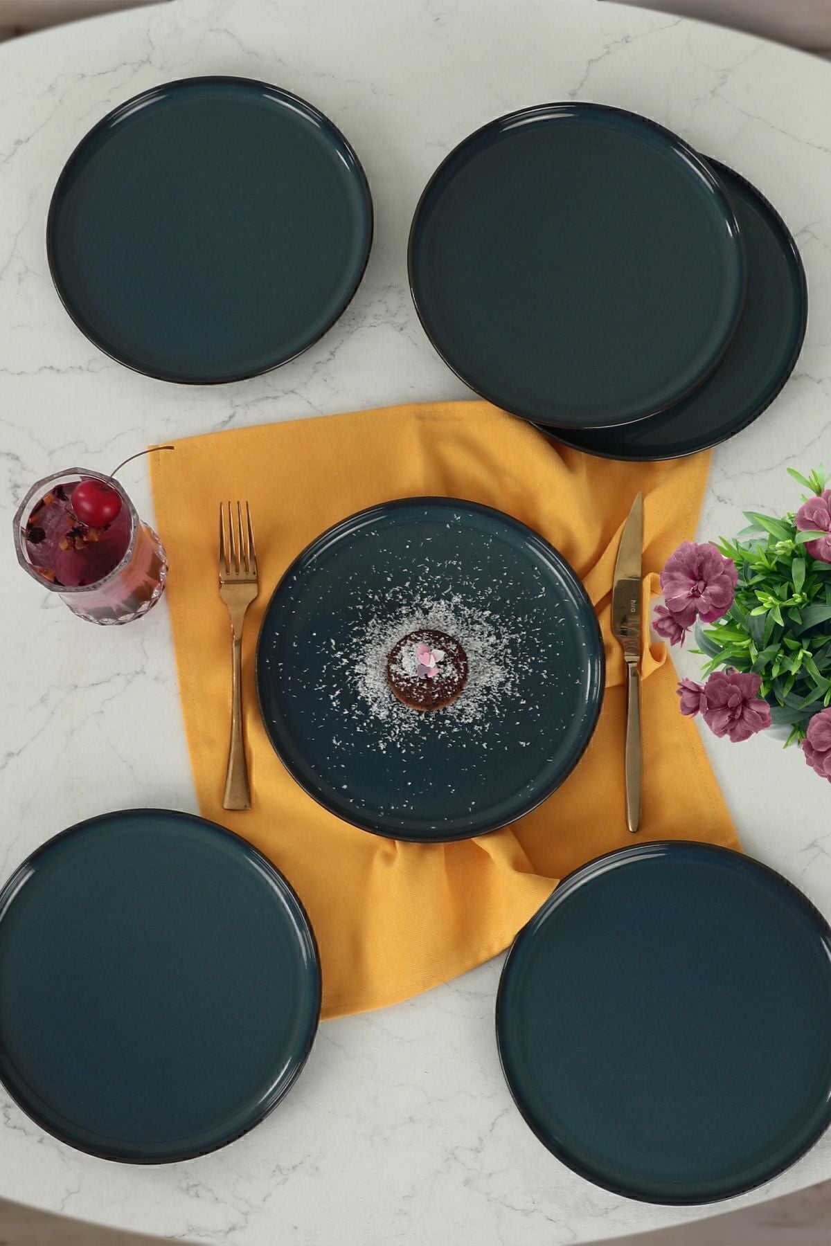 Nordic Lapis Cake Plate 22 cm 6 Pieces