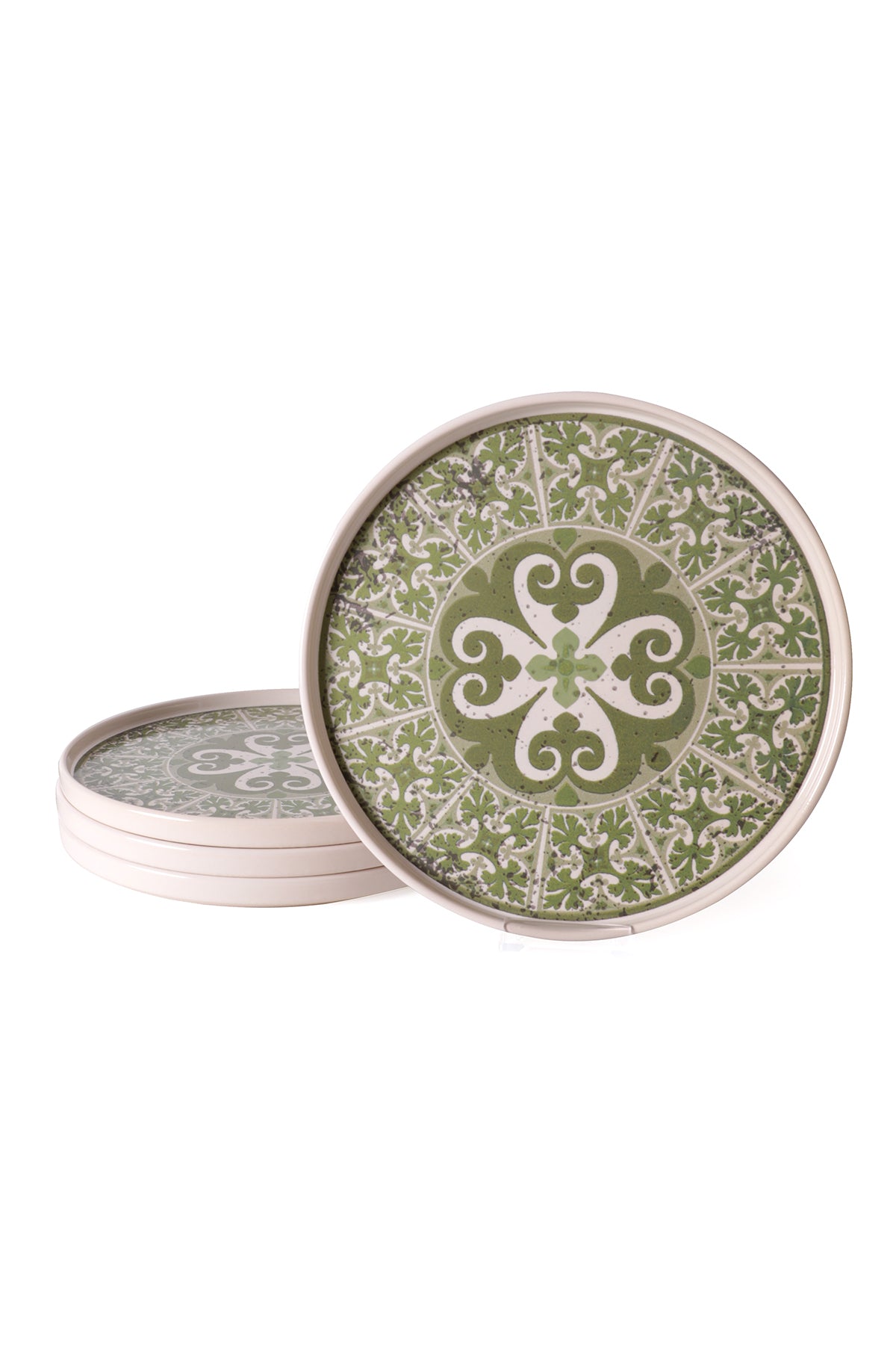 Timeless Green Stackable Serving Plate 27 cm, 4 Pieces