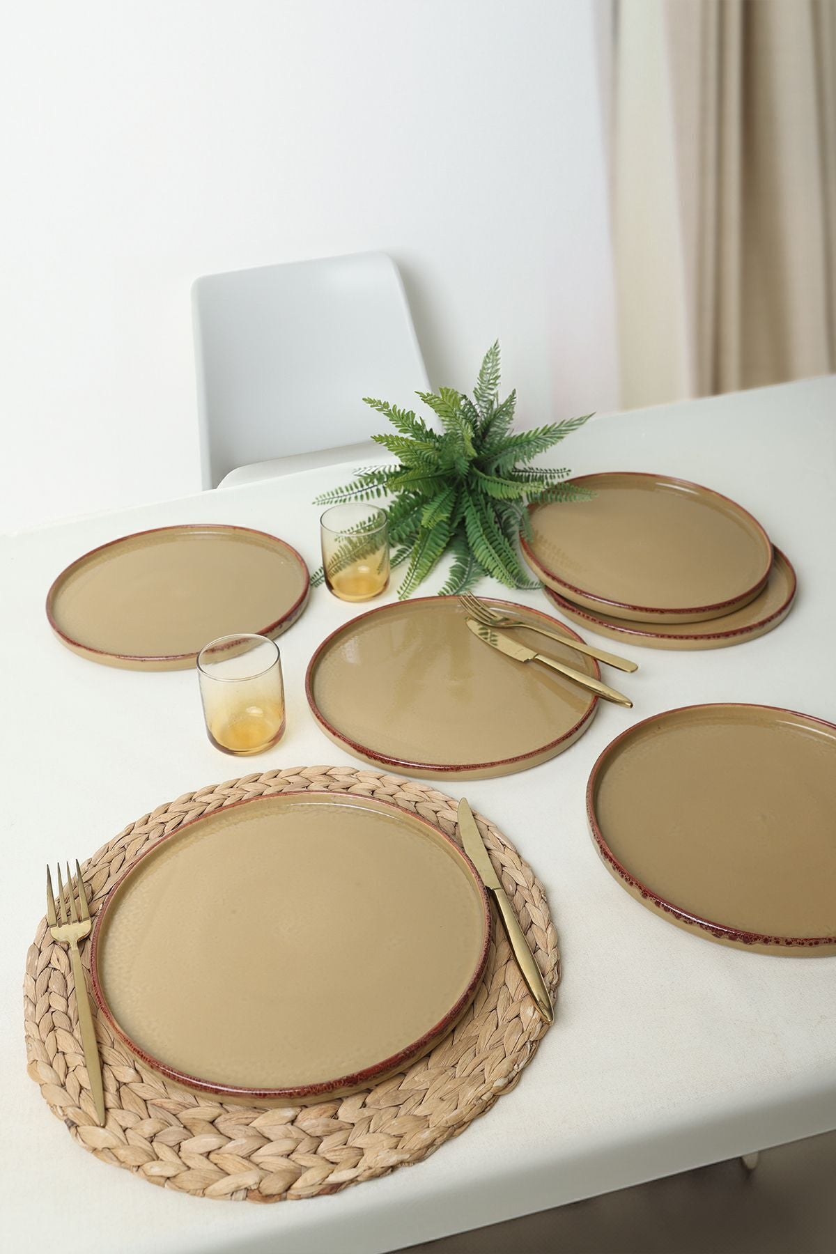 Vintage Stackable Serving Plate 27 cm, 6 Pieces
