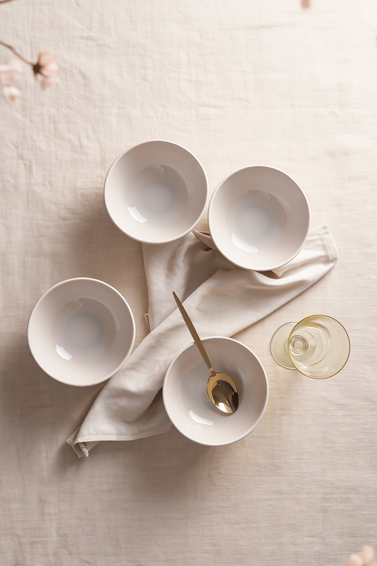 Cream Kera Bowl 14 cm 4 Pieces