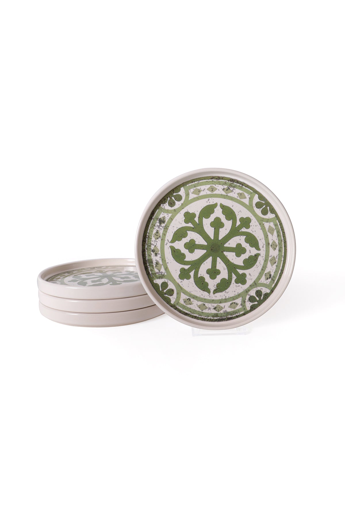 Timeless Green Stackable Pasta Plate 21 cm 4 Pieces