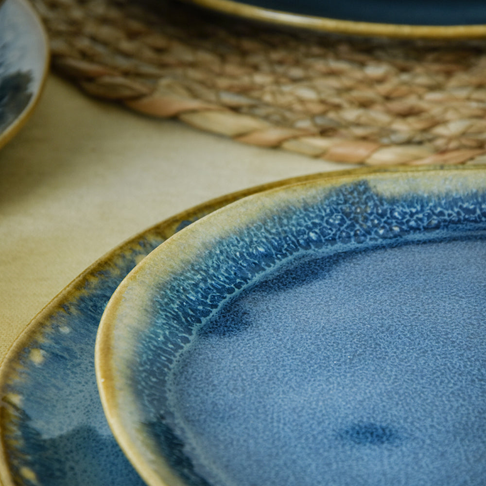 Shizen Blue Organic Dinner Set 18 Pieces for 6 People