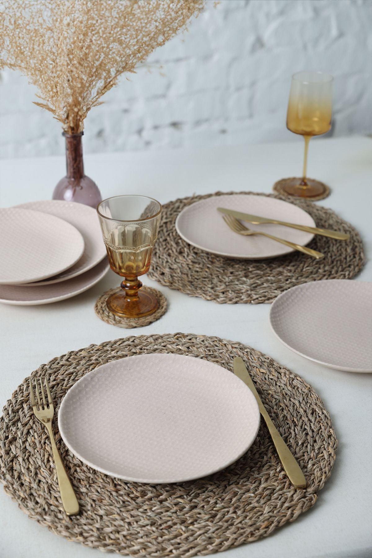 Sandy Cream Relief Cake Plate 21 cm 6 Pieces